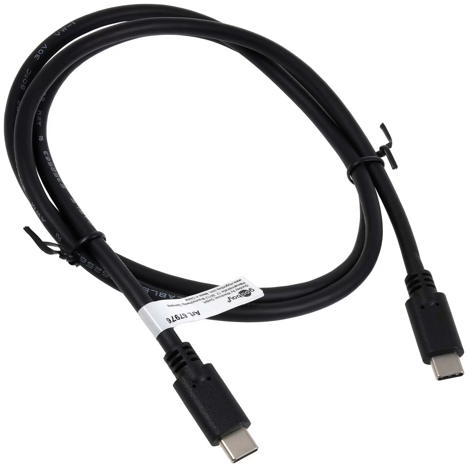 goobay Sync & Charge SuperSpeed USB-C™-Kabel (USB 3.2 Gen 1), USB-PD, 1 m