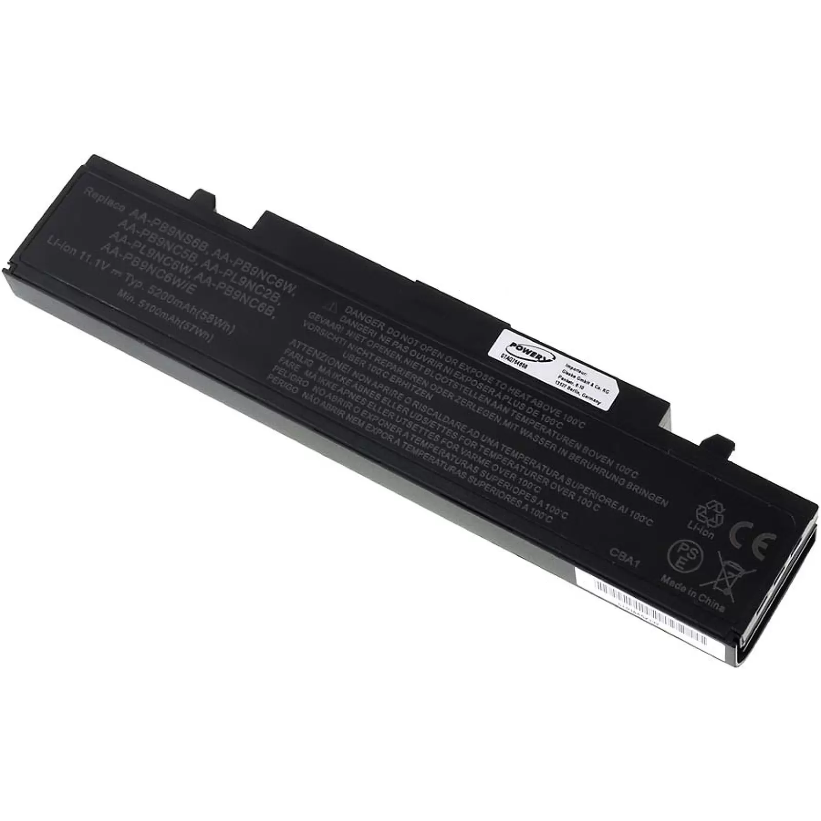 Akku für Samsung Q318 Serie/ R580 Serie /R780 Serie/ Typ AA-PB9NC6B Schwarz