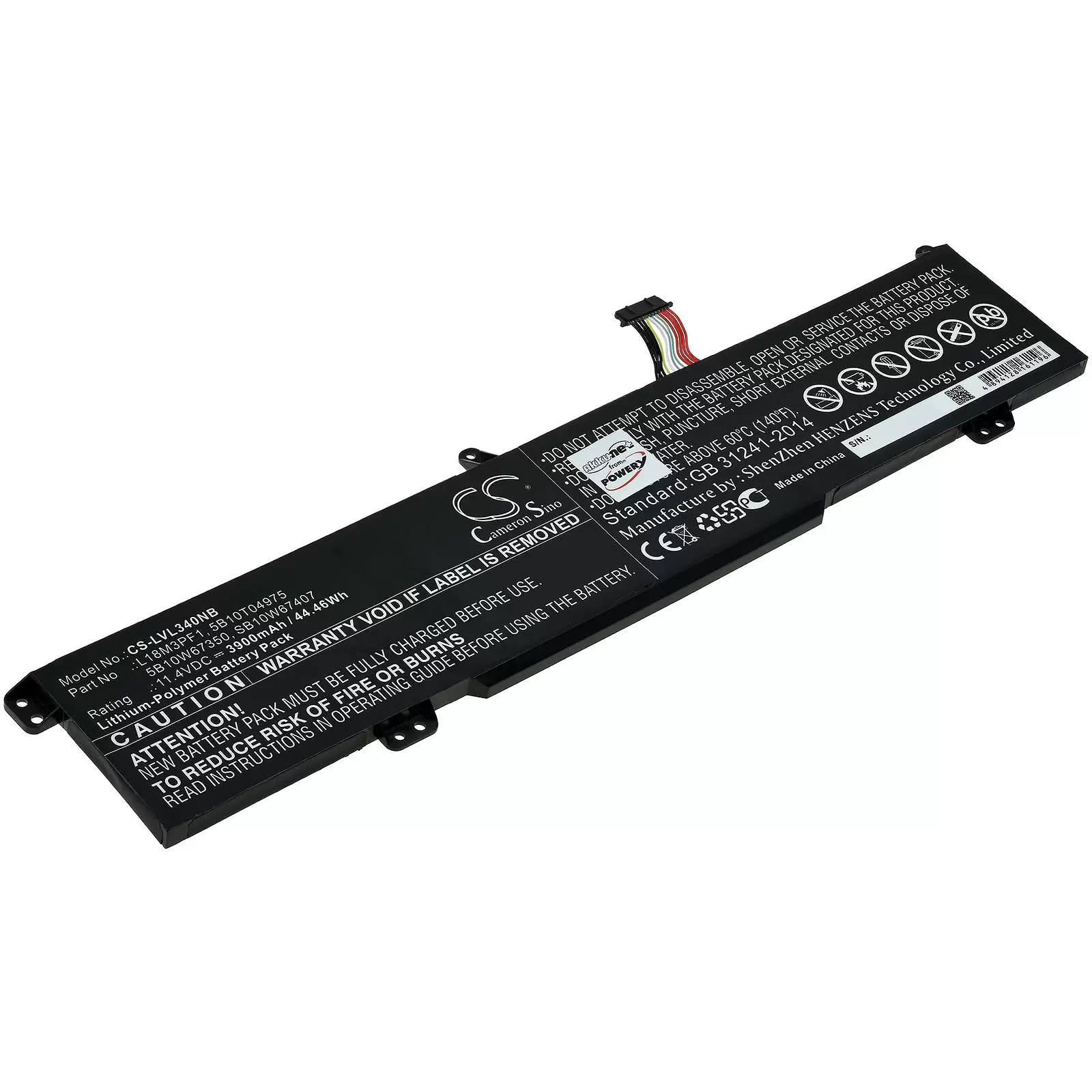 Akku passend für Laptop Lenovo IdeaPad L340-15irh, L340-17irh, Typ L18C3PF1 u.a.