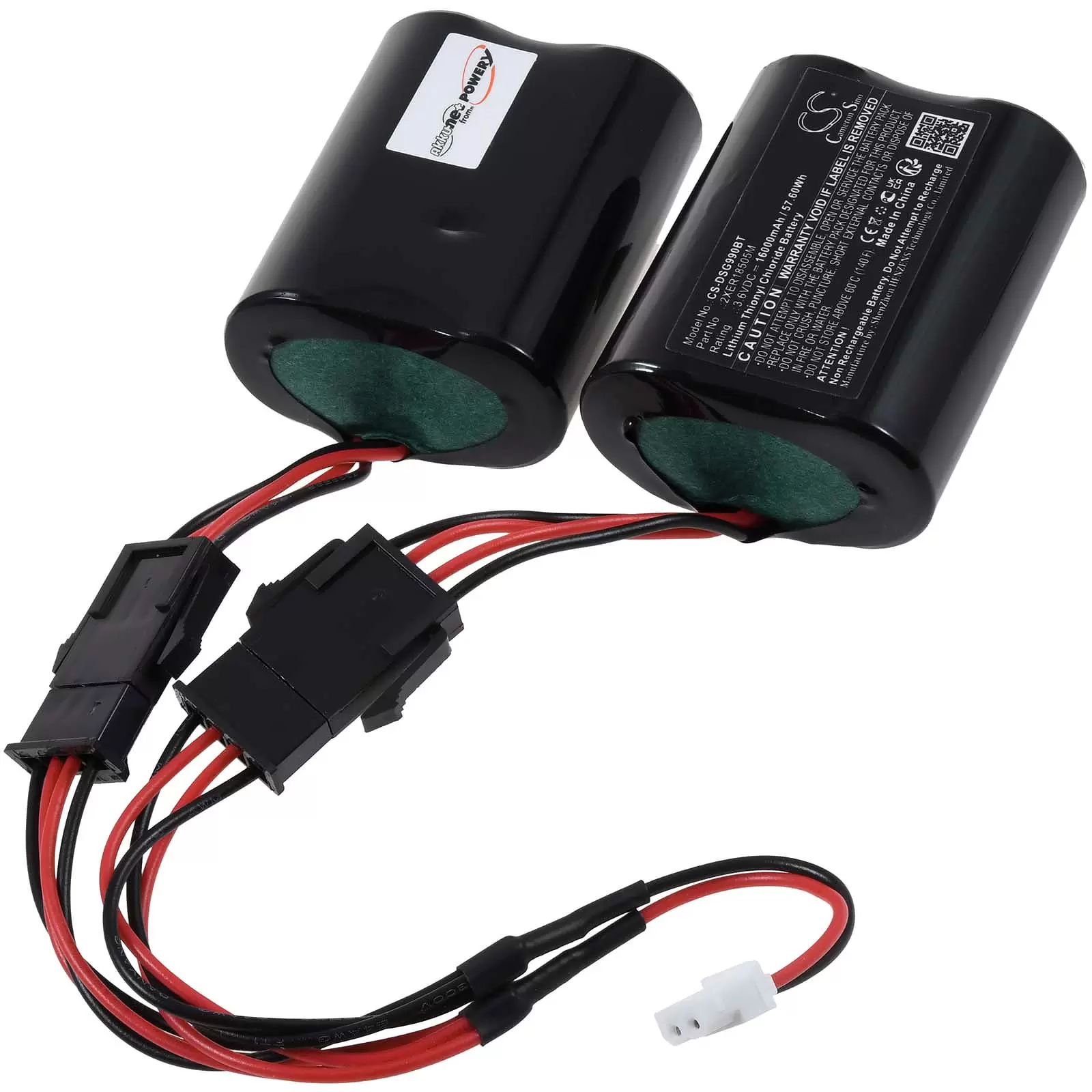 Lithiumbatterie-Pack für Sirene Visonic MCS-720B / MCS-740 / Typ 2XER18505M Steckertyp beachten Lithiumbatterie-Pack für Sirene Visonic MCS-720B / MCS-740 / Typ 2XER18505M Steckertyp beachten