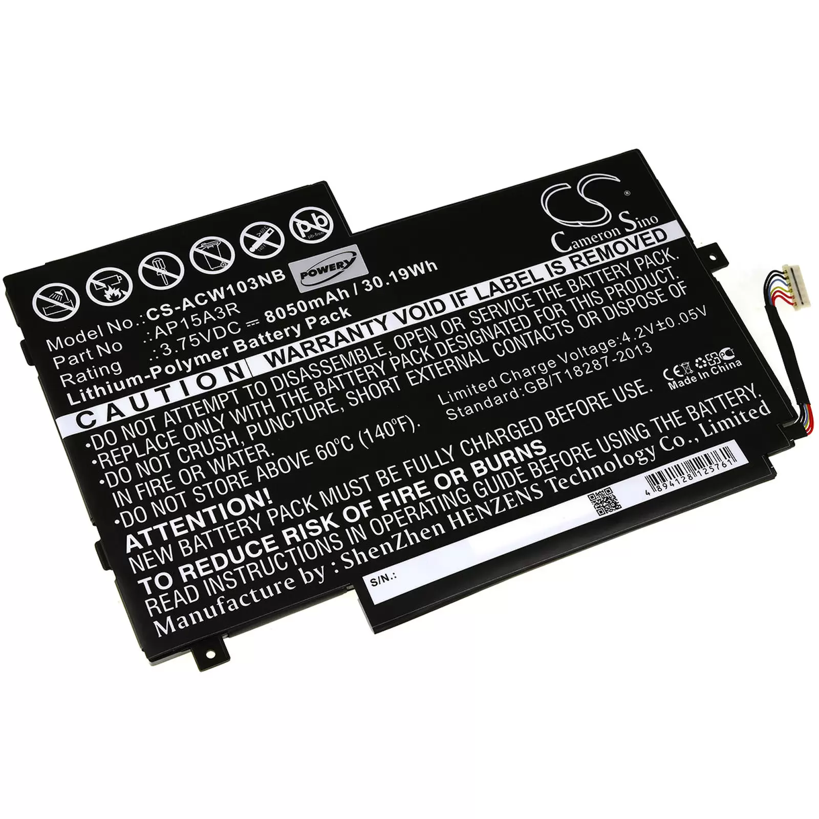 Akku für Laptop Acer Aspire Switch 10E / SW3-013 / Typ AP15A3R