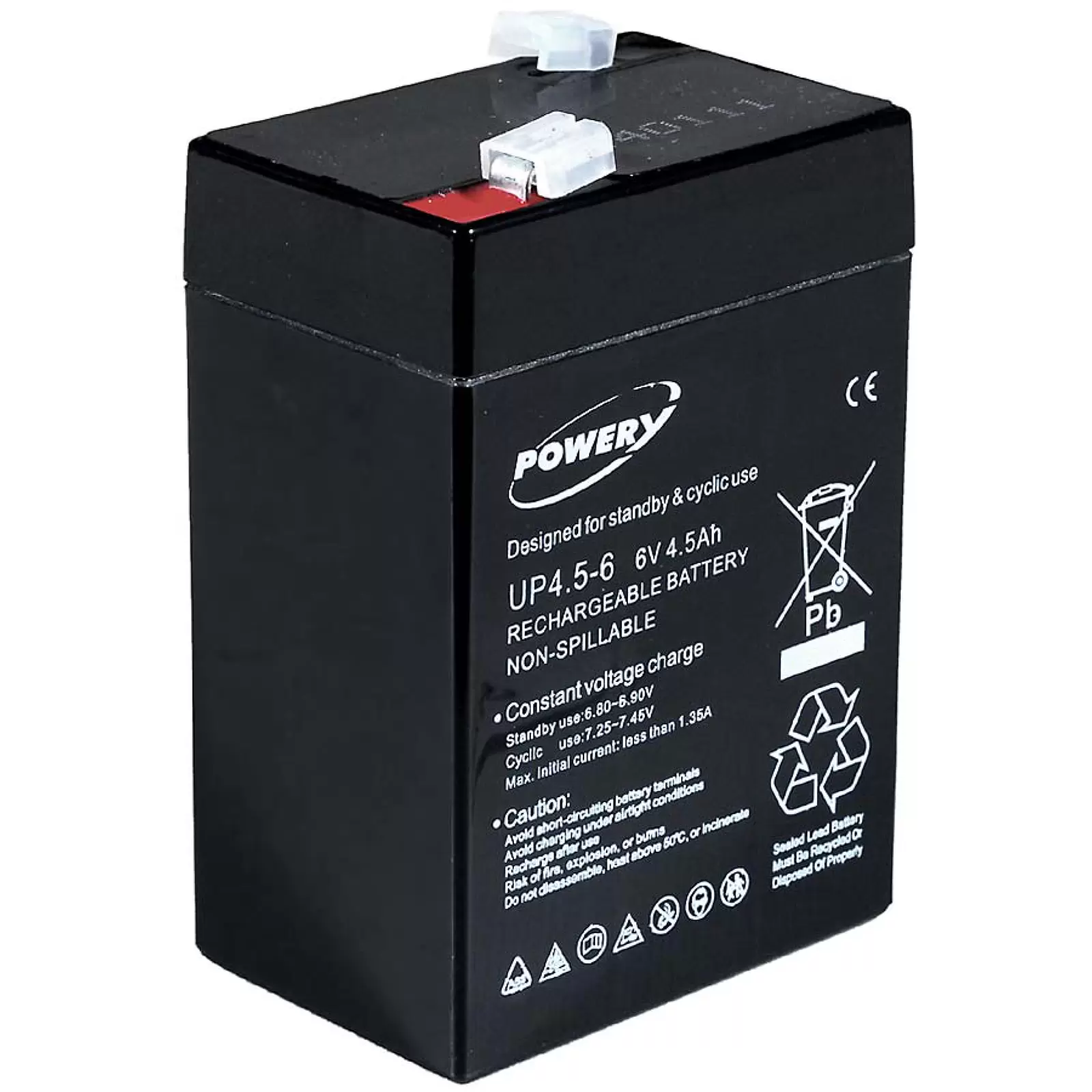 Powery Blei-Gel Akku 6V 4,5Ah Powery Blei-Gel Akku 6V 4,5Ah