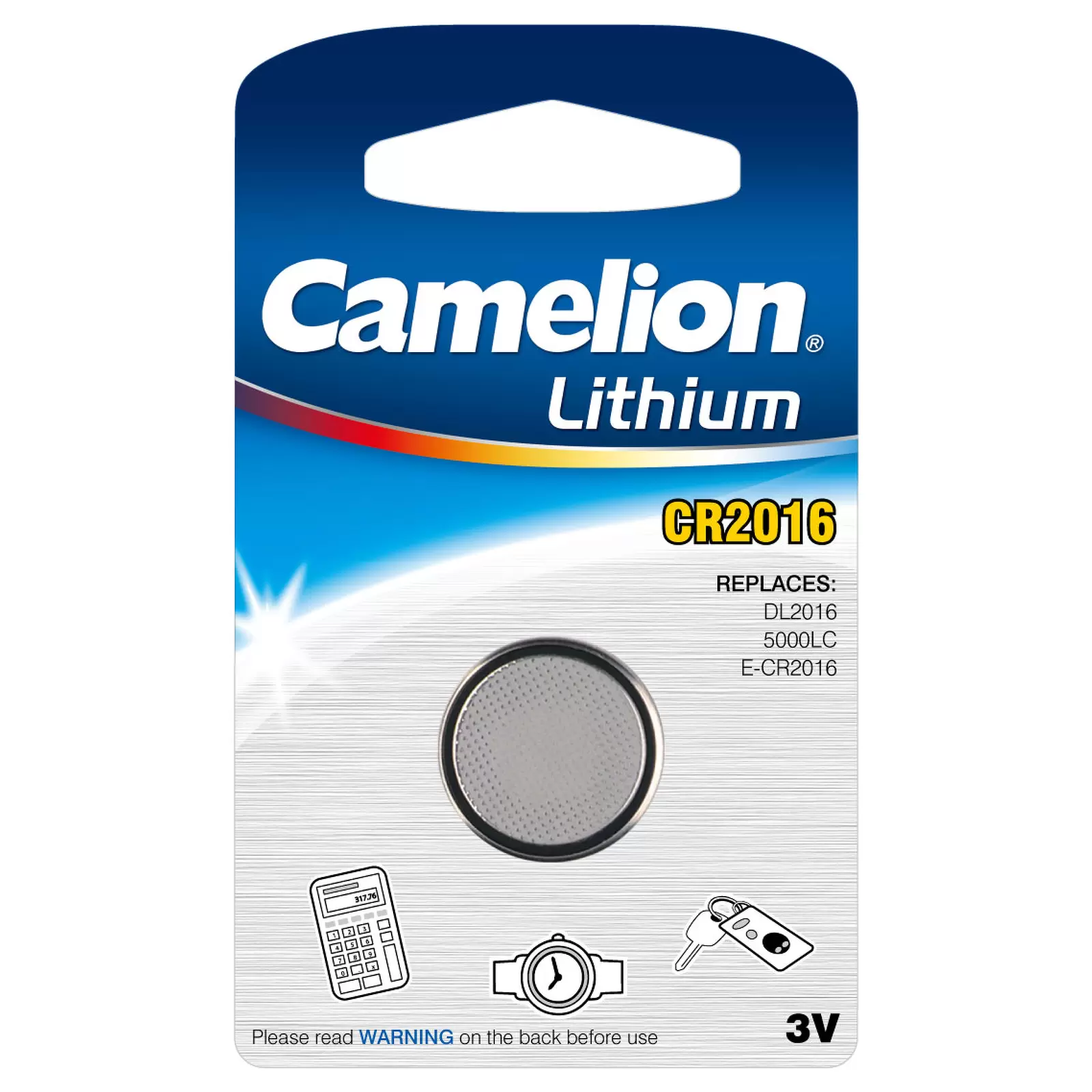 Lithium Knopfzelle Camelion CR2016 1er Blister