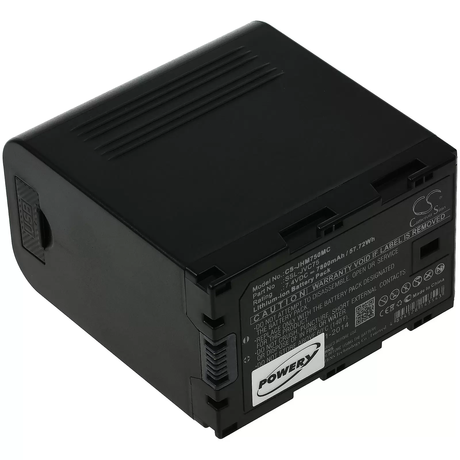Powerakku für Profi-Videokamera JVC GY-HM200 / Typ SSL-JVC75 mit USB Powerakku für Profi-Videokamera JVC GY-HM200 / Typ SSL-JVC75 mit USB