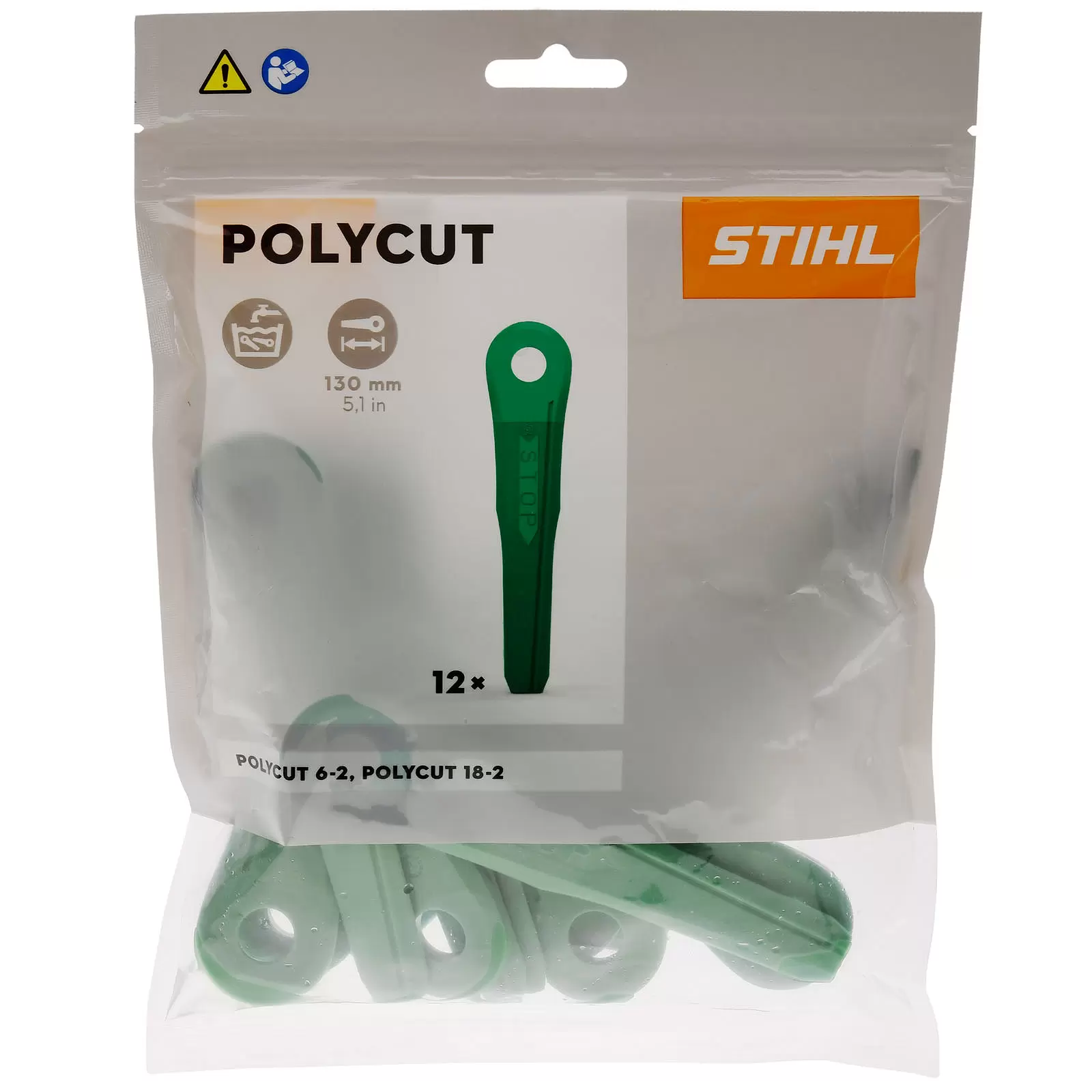 12x Stihl Kunststoffmesser PolyCut 6-2 und PolyCut 18-2 , 40020071020