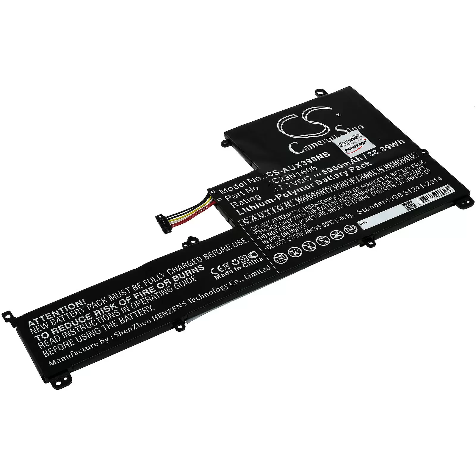 Akku passend für Laptop Asus Zenbook 3 UX390, UX390U, UX390A, Typ C23N1606