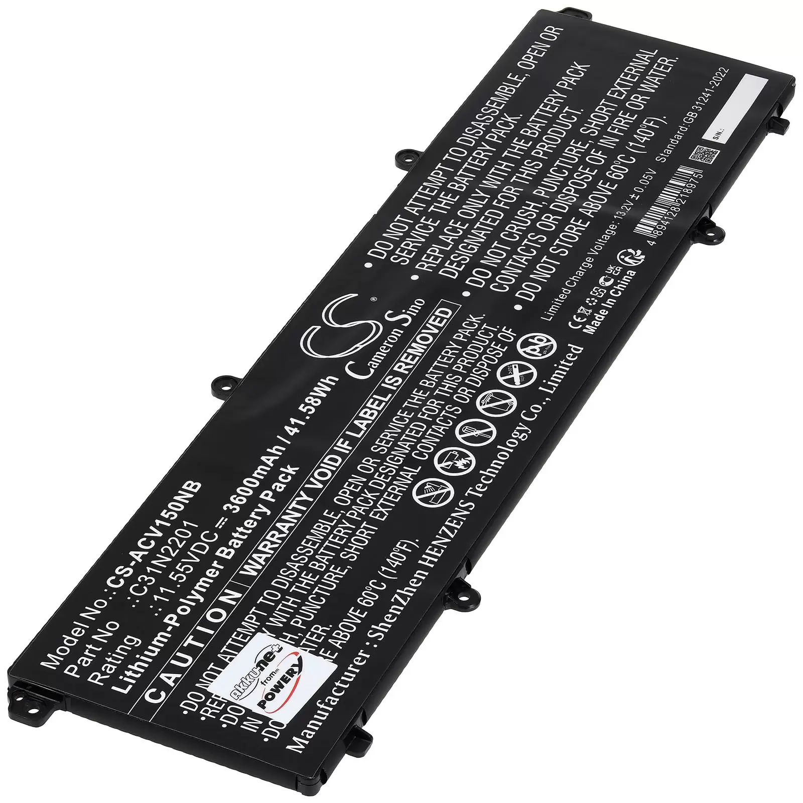 Akku für Laptop Asus Vivobook 15 X1504 / Vivobook 16 X1605VA / Typ C31N2201