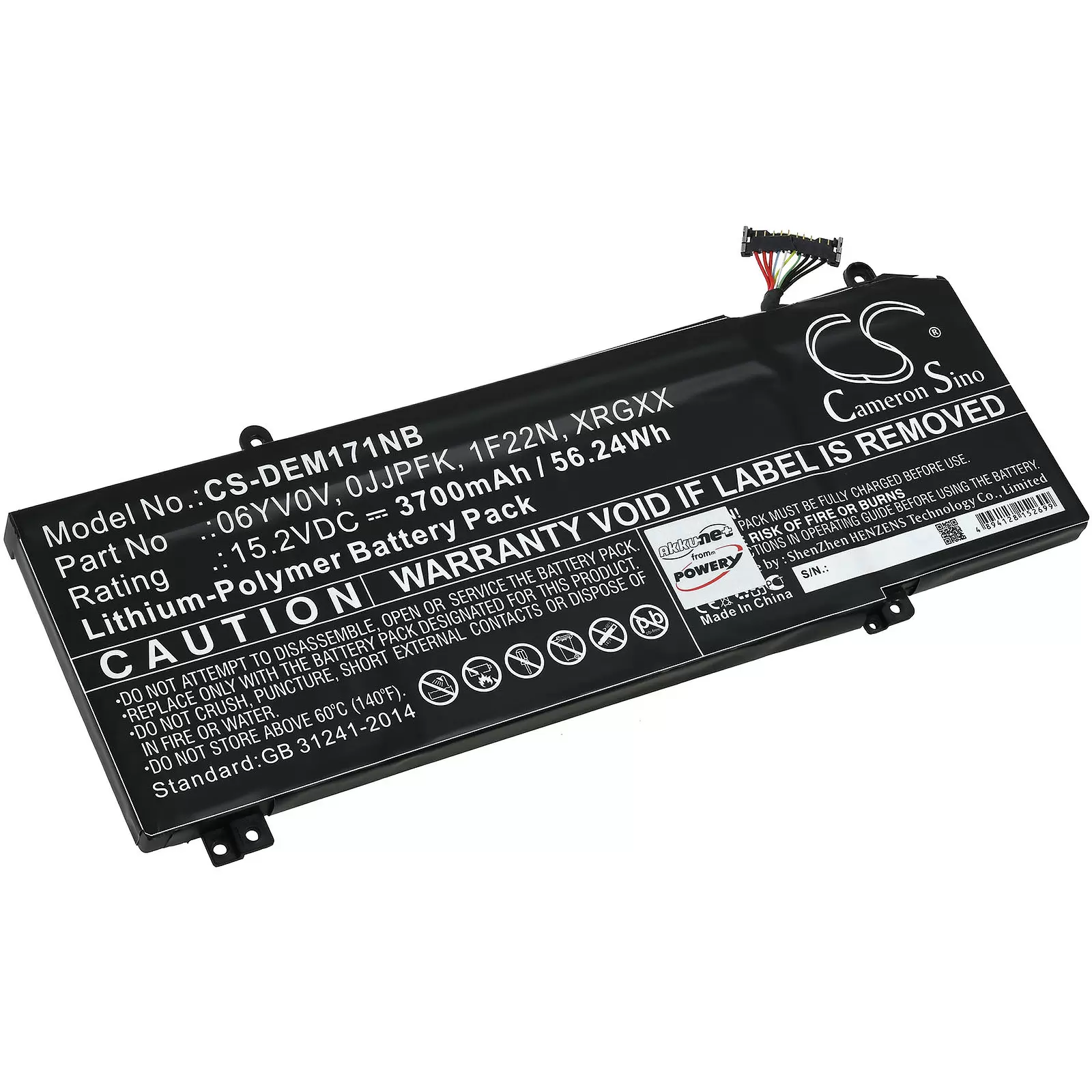 Akku passend für Laptop Dell Alienware M15 2018, G5 15 5590, G7 15 7590, Akku-Typ XRGXX u.a.