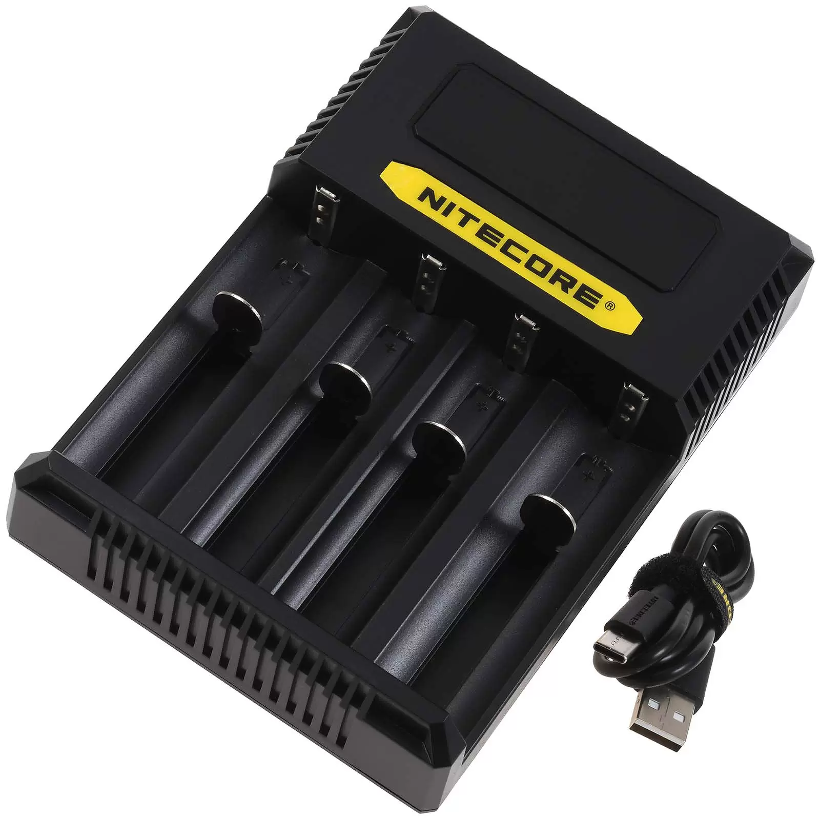 Nitecore USB-C CI4 Ladegerät mit 4 Ladeschächten für Li-Ion-, NiMH- und NiCd Akkus