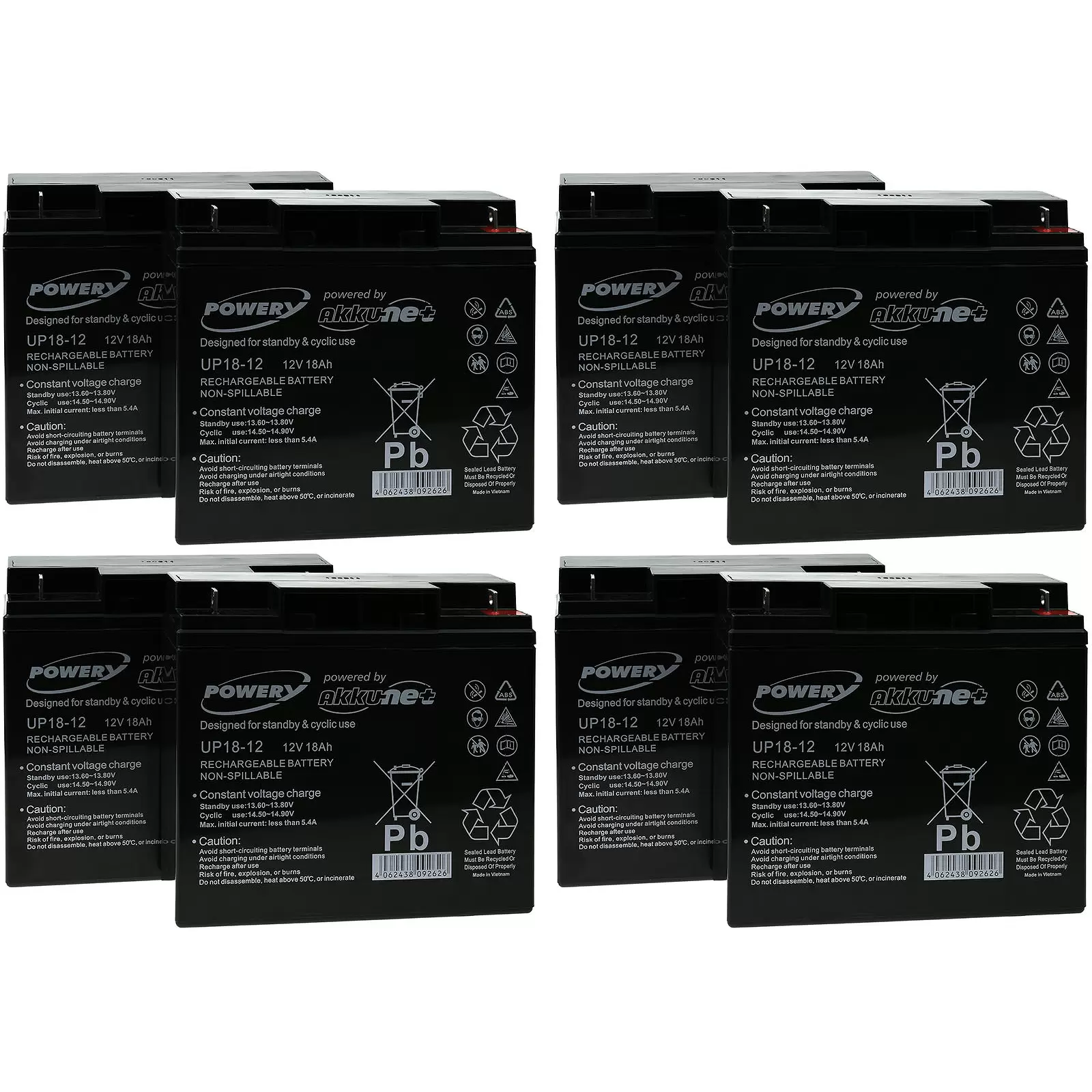 Powery Blei-Gel-Akku für USV APC Smart-UPS SUA5000RMI5U Powery Blei-Gel-Akku für USV APC Smart-UPS SUA5000RMI5U