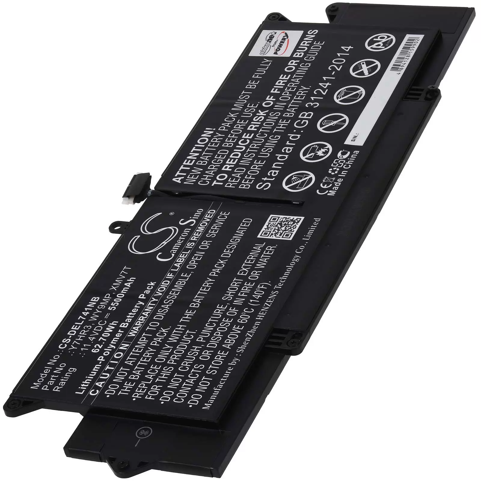 Akku passend für Laptop Dell Latitude 7410 Typ WY9MP Akku passend für Laptop Dell Latitude 7410 Typ WY9MP