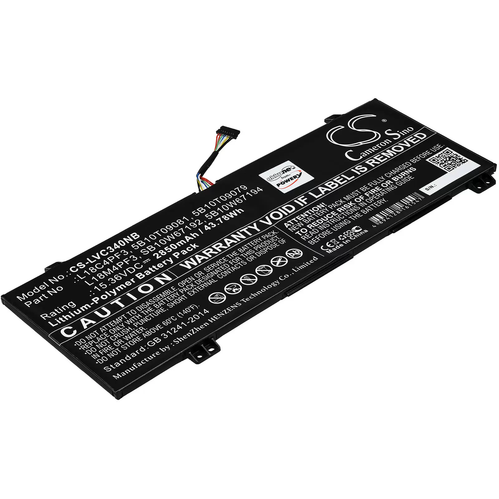 Akku passend für Laptop Lenovo IdeaPad C340-14API, C340-14IWL, Typ L18C4PF3