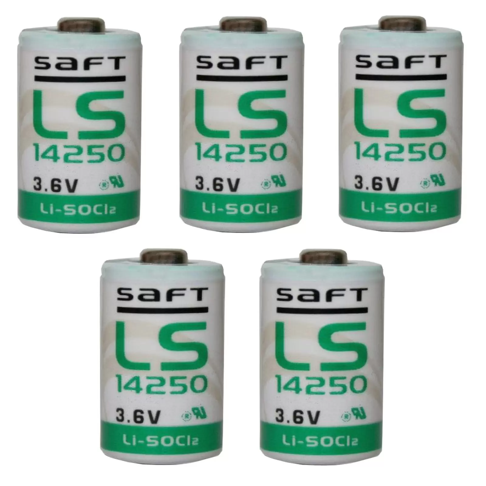 5x Lithium Batterie Saft LS14250 1/2AA 3,6Volt 5x Lithium Batterie Saft LS14250 1/2AA 3,6Volt