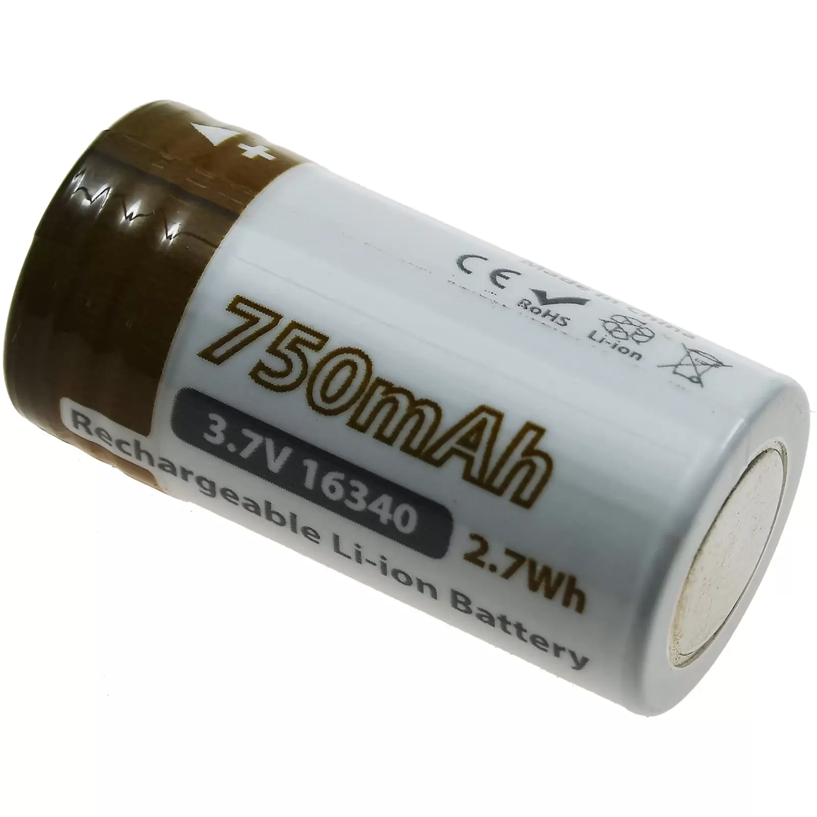 EagleTac CR123 A Li-Ion Akku 16340 (CR123A, RCR123) 750mAh 3,7V IC Protection