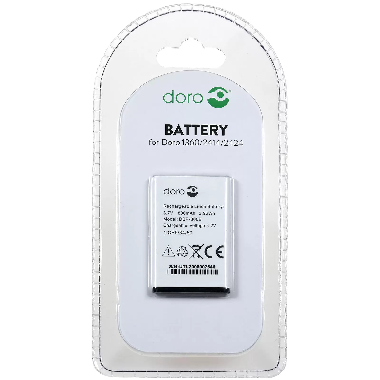 Doro Akku für Handy Doro 1350, 1360, 1361, 1362, Typ DBP-800B Doro Akku für Handy Doro 1350, 1360, 1361, 1362, Typ DBP-800B