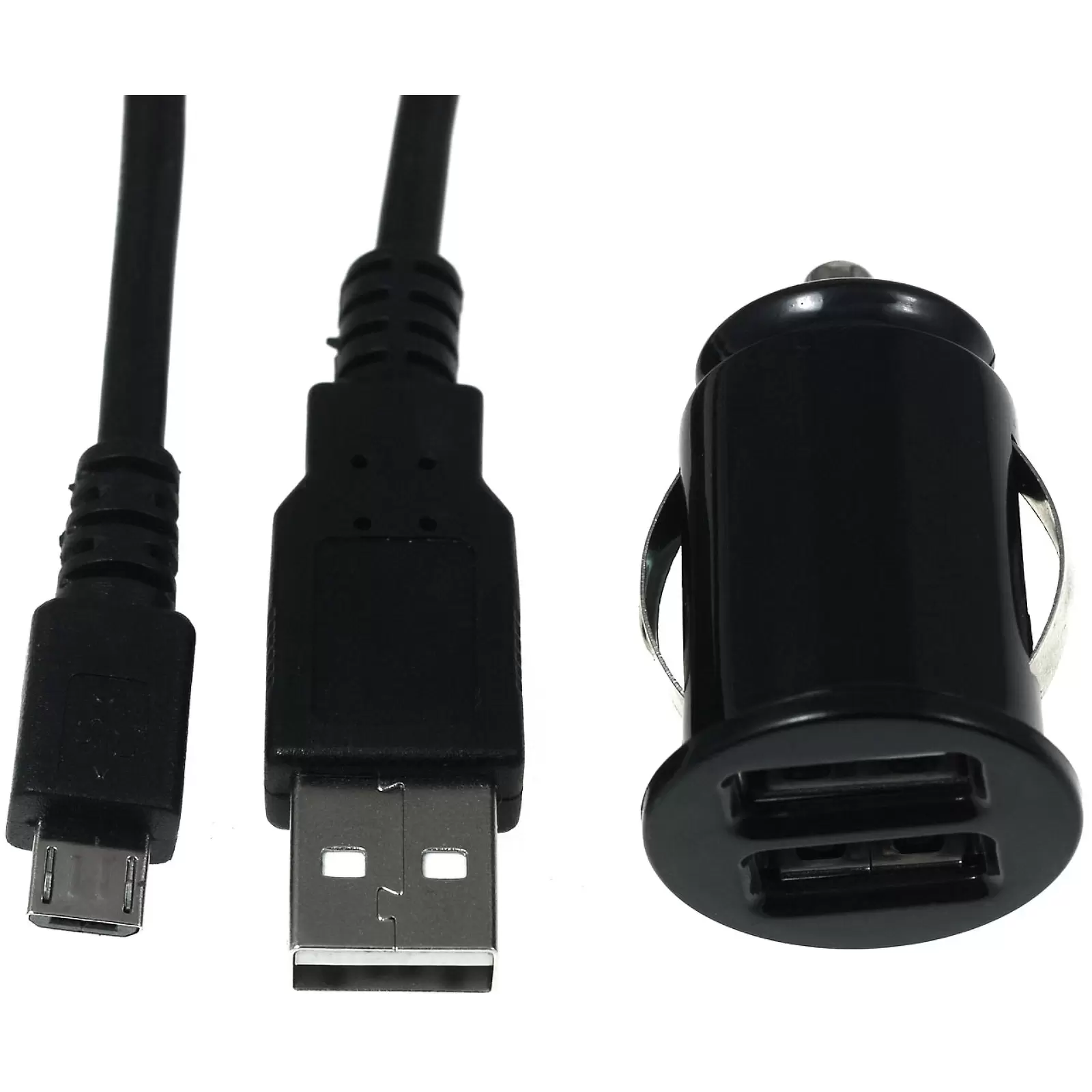 Mini KfZ-Ladeadapter inkl. 2.0 High-Speed USB-Kabel mit Micro USB Mini KfZ-Ladeadapter inkl. 2.0 High-Speed USB-Kabel mit Micro USB