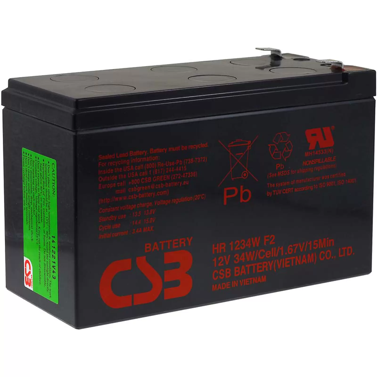 CSB Hochstrom Bleiakku HR1234WF2 12V 9Ah CSB Hochstrom Bleiakku HR1234WF2 12V 9Ah