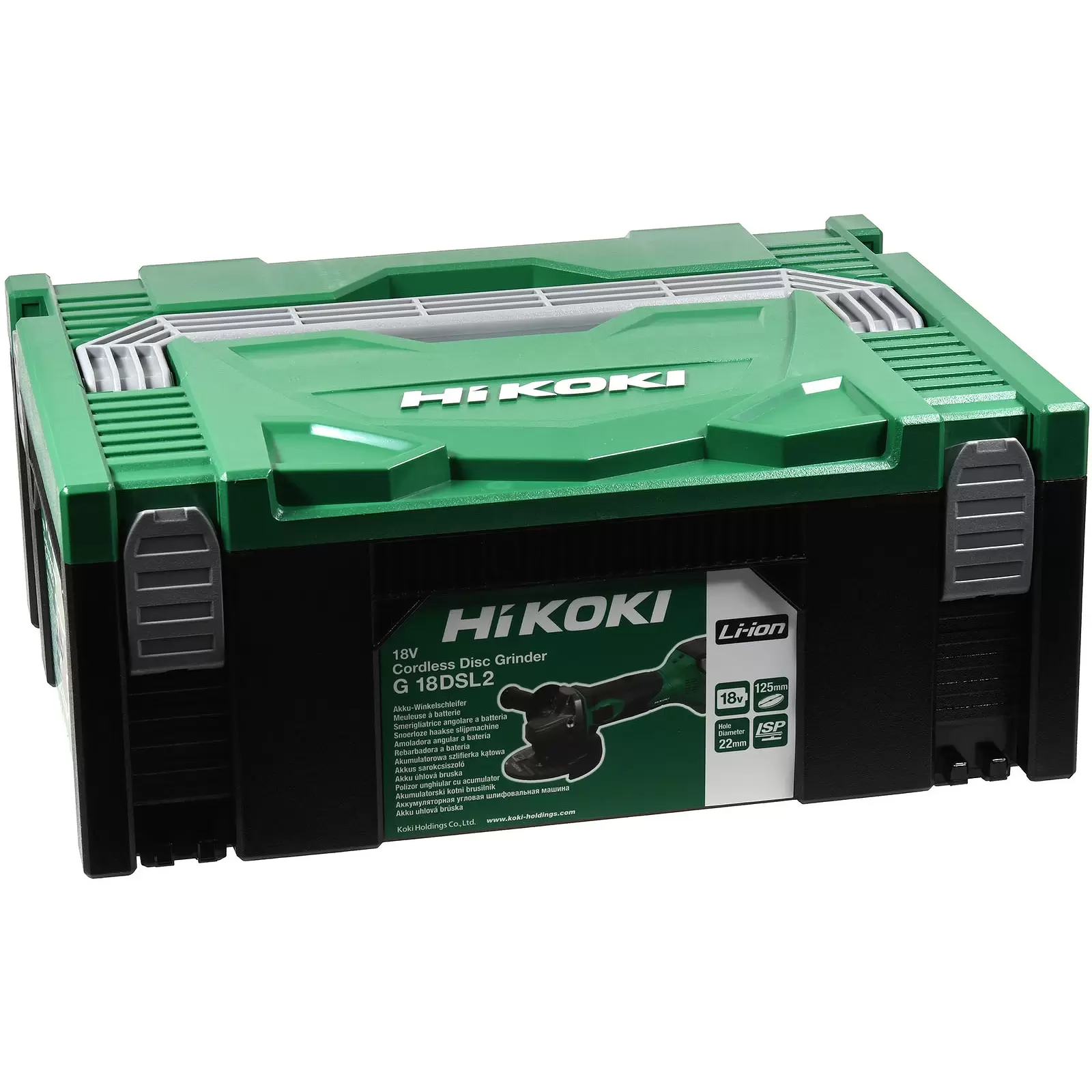 HIKOKI Akku Winkelschleifer, G18DSL2W3Z, Basic, HSC II Ø125mm HIKOKI Akku Winkelschleifer, G18DSL2W3Z, Basic, HSC II Ø125mm