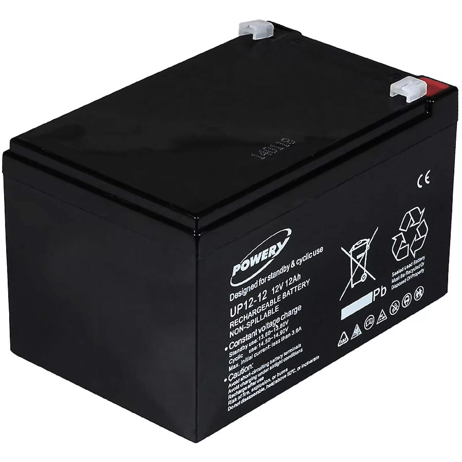 Powery Blei-Gel Akku 12Ah 12V Powery Blei-Gel Akku 12Ah 12V