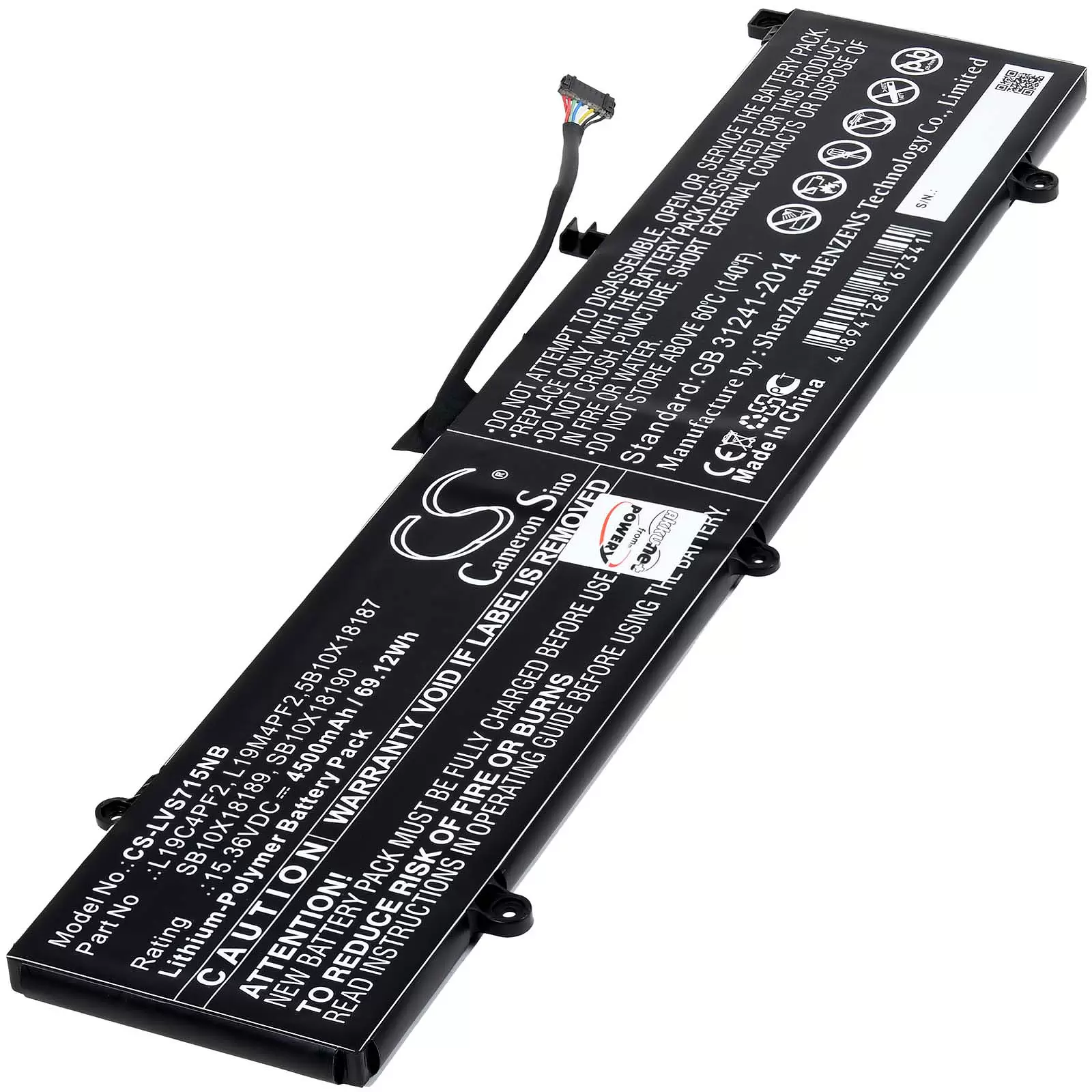 Akku passend für Lenovo Yoga Slim 7 15 7-15IMH05 Typ L19C4PF2 Akku passend für Lenovo Yoga Slim 7 15 7-15IMH05 Typ L19C4PF2