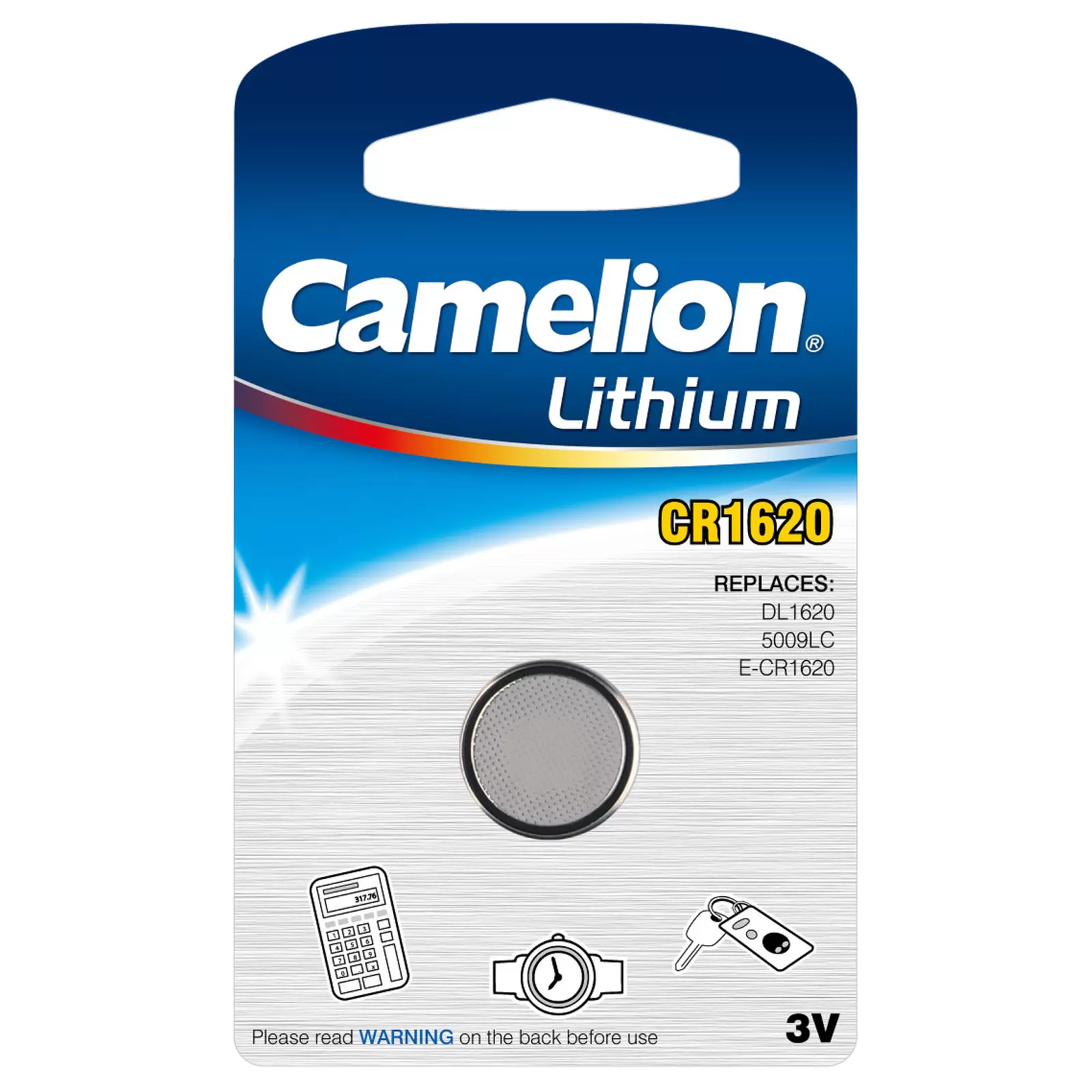 Lithium Knopfzelle Camelion CR1620 1er Blister