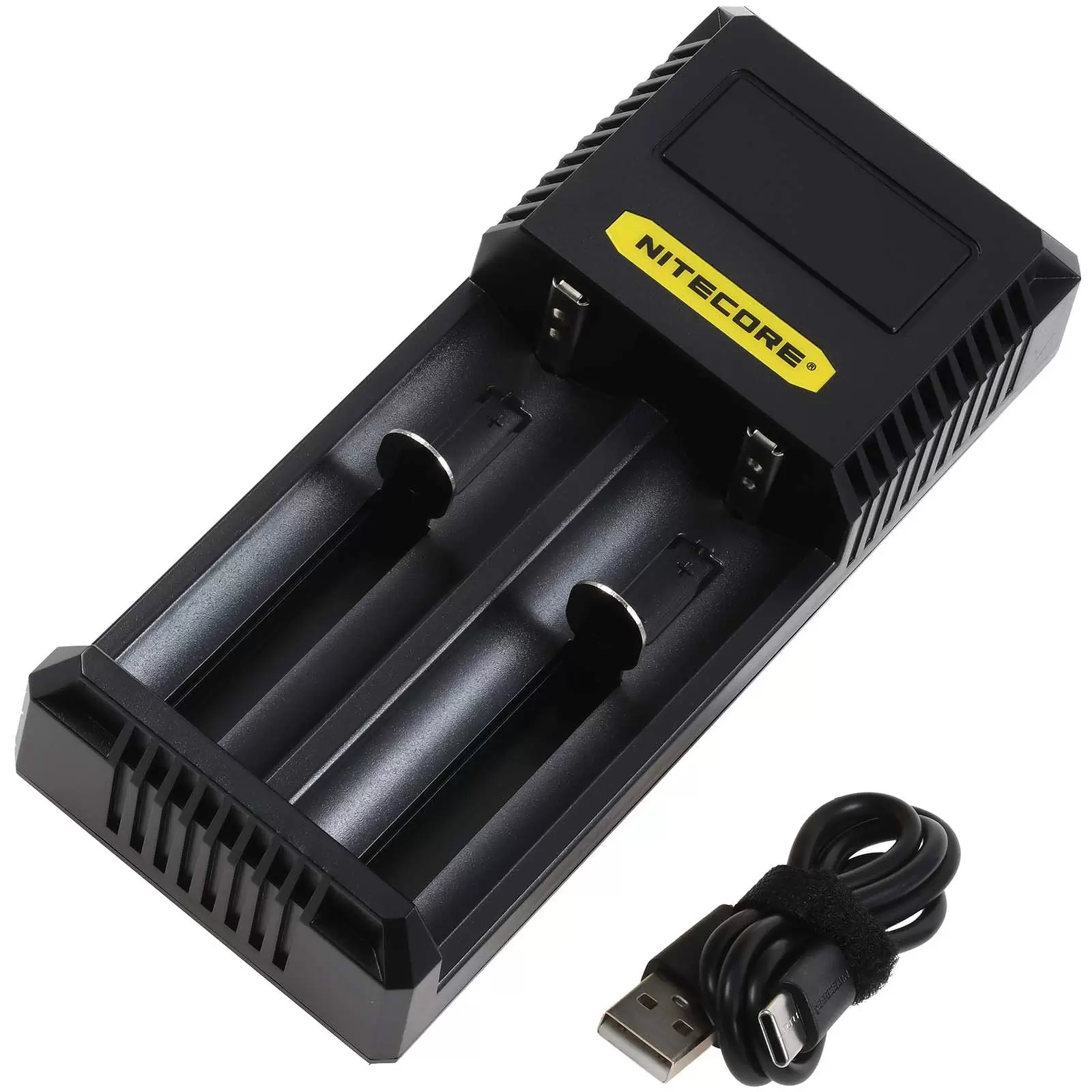 Nitecore USB-C CI2 Ladegerät mit 2 Ladeschächten für Li-Ion-, NiMH- und NiCd Akkus