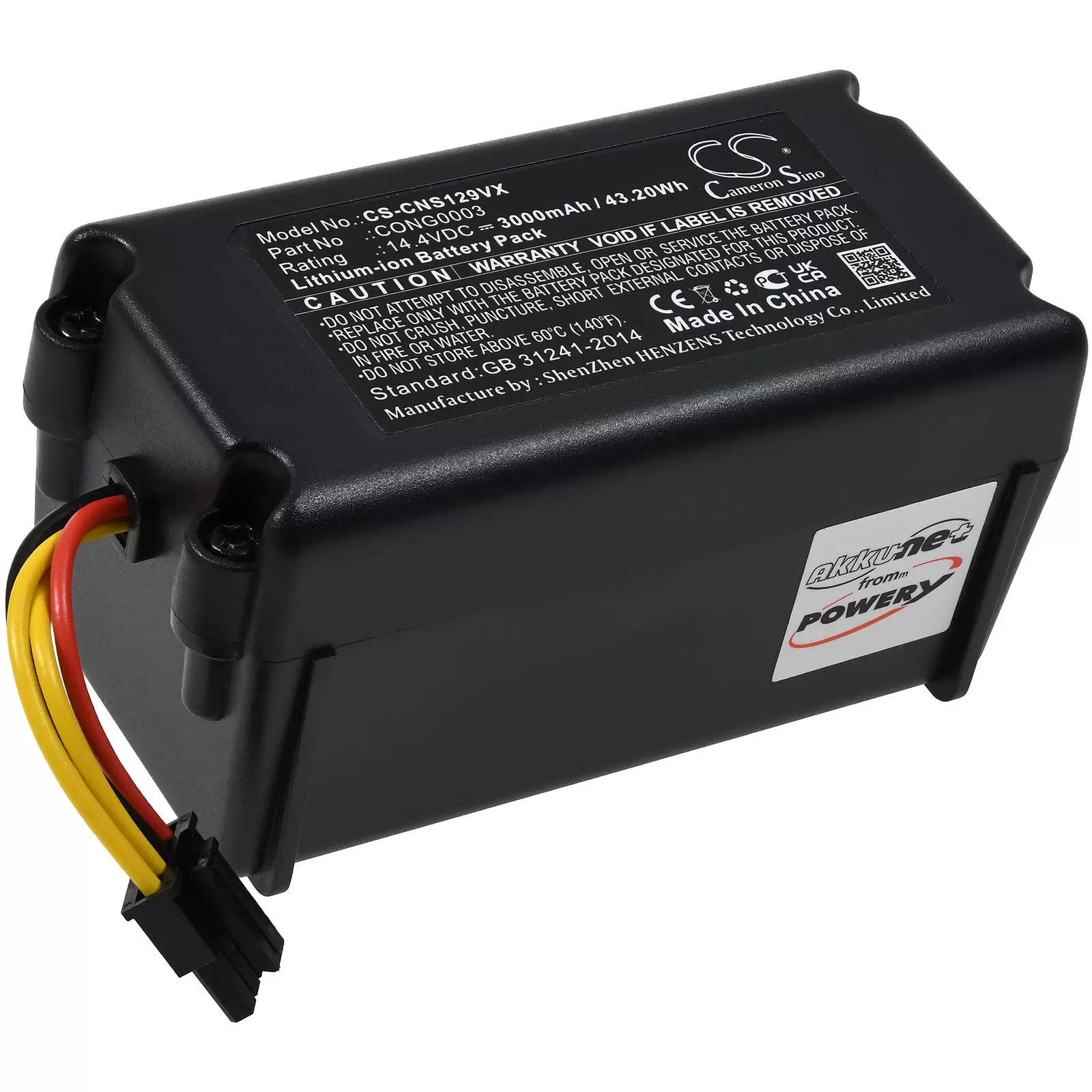 Akku passend für Saugroboter Vileda VR302, Cecotec Conga 1290, 1390, Typ BONA18650-MF1 Akku passend für Saugroboter Vileda VR302, Cecotec Conga 1290, 1390, Typ BONA18650-MF1