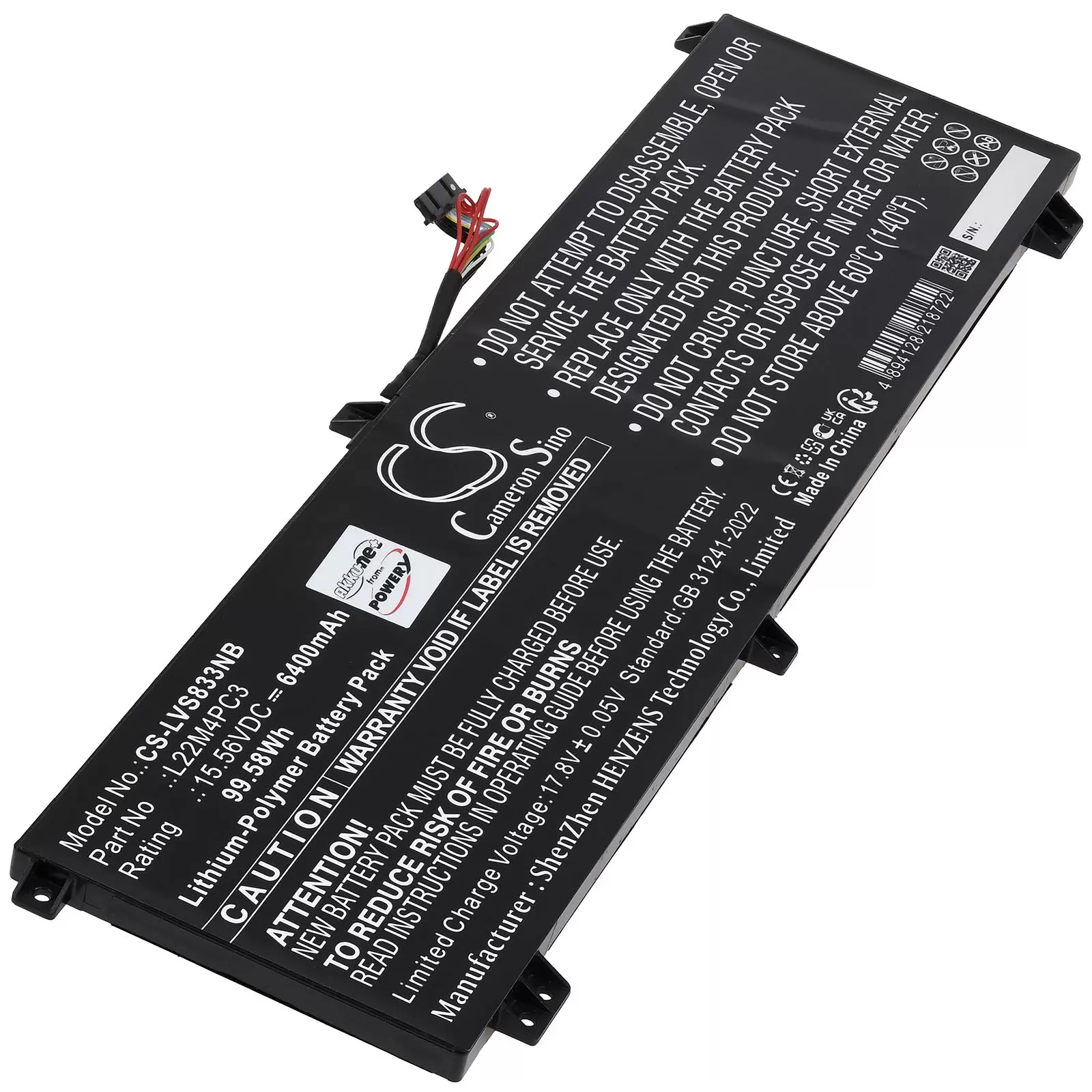 Akku passend für Laptop Lenovo Legion 9i Gen 8 Slim 7 16IRH8 Serie Typ L22M4PC3