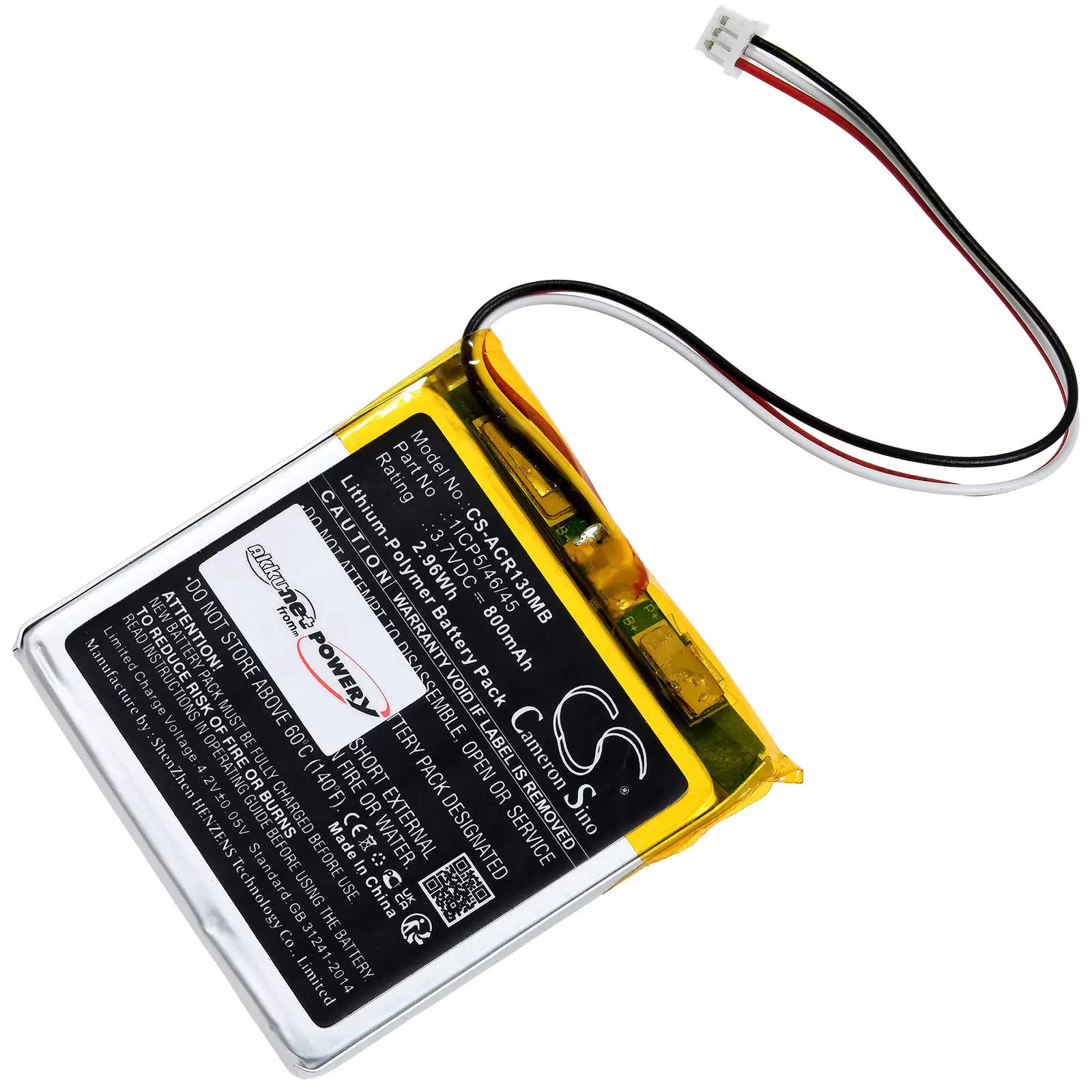 Akku passend für Babyphone, Bewegungsmelder Angelcare AC1300-D