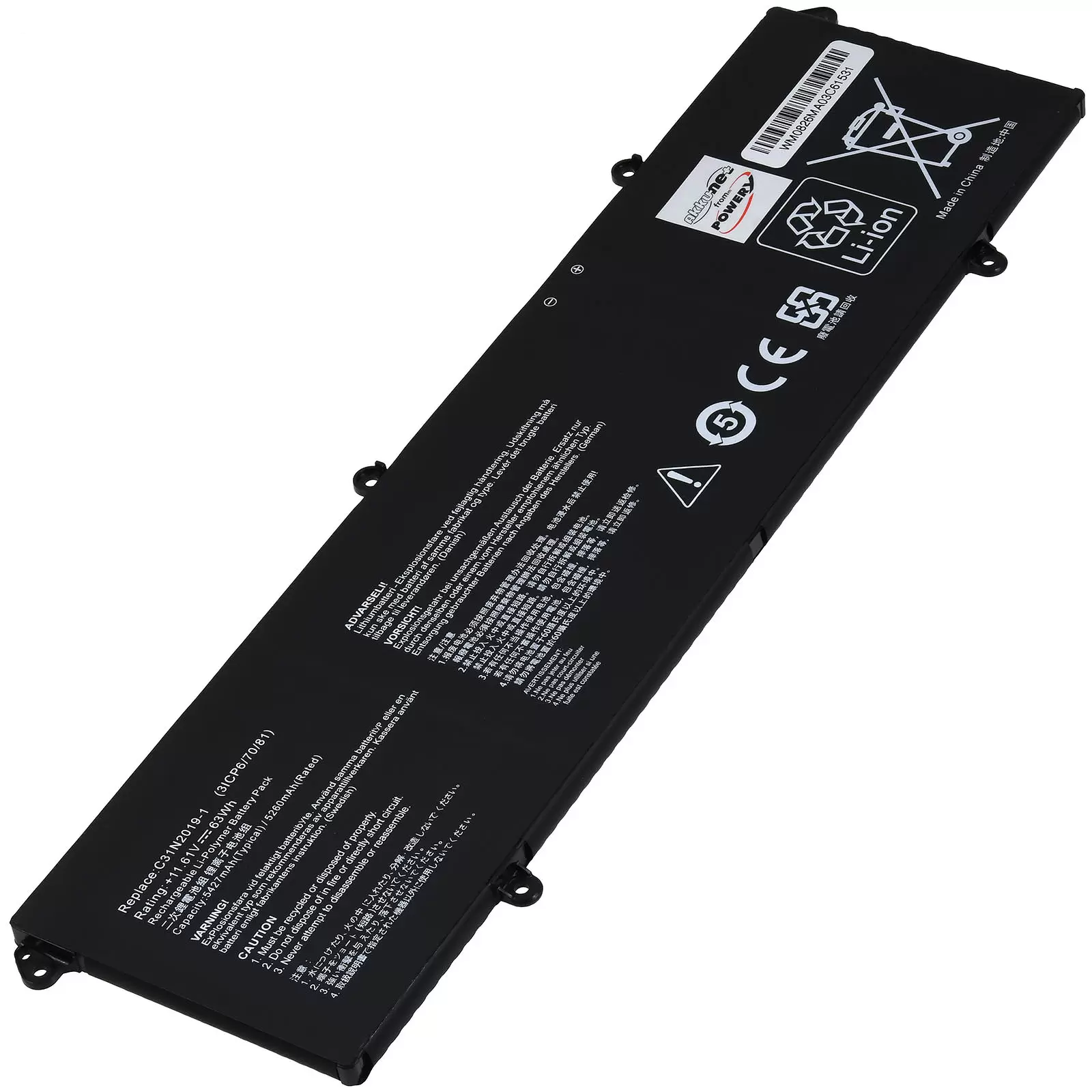 Standardakku passend für Asus VivoBook Pro 14 OLED K3400PA VivoBook Pro 15 OLED M3500Q Laptop nur für Typ C31N2019-1 Standardakku passend für Asus VivoBook Pro 14 OLED K3400PA VivoBook Pro 15 OLED M3500Q Laptop nur für Typ C31N2019-1