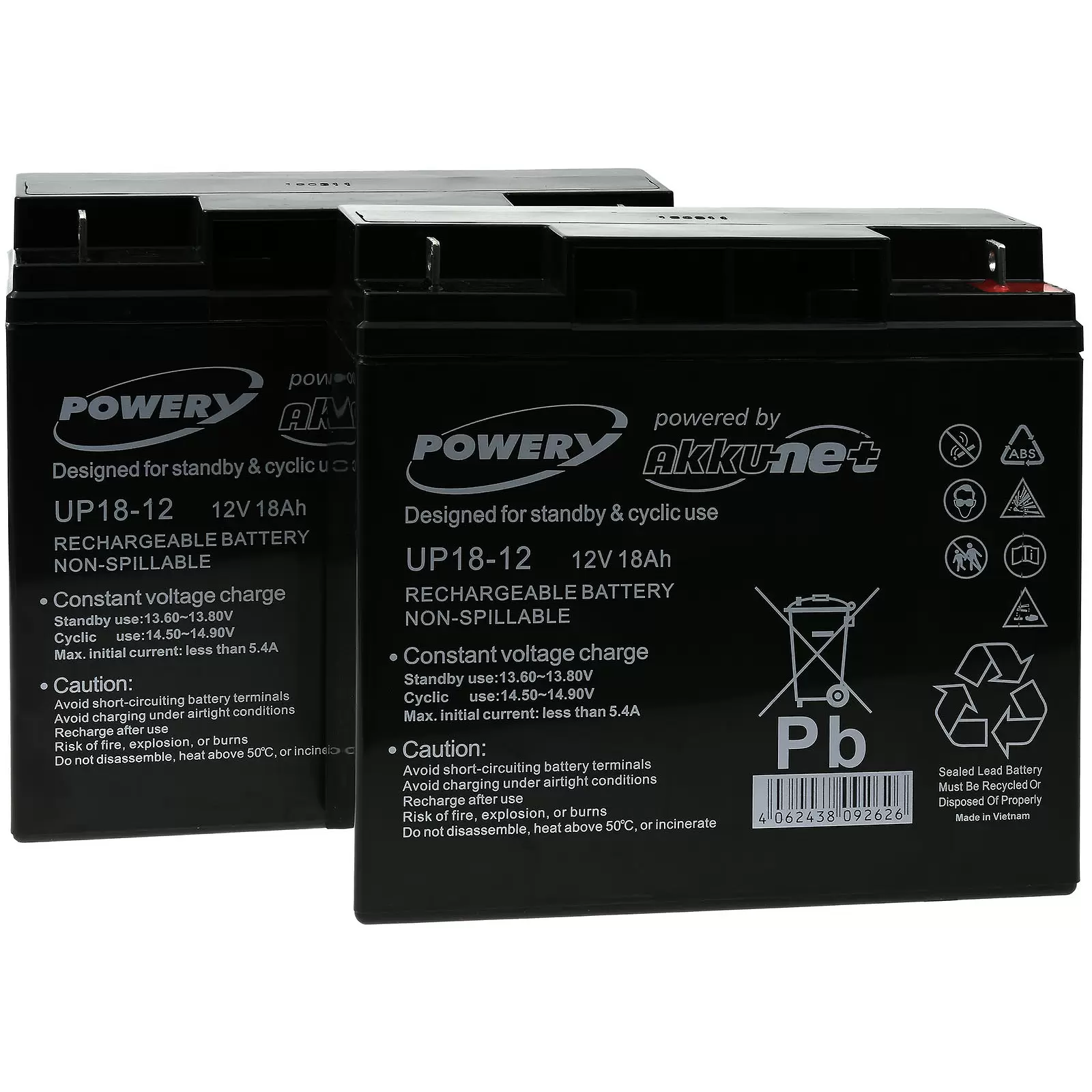 Powery Blei-Gel-Akku für USV APC Smart-UPS 1500 Powery Blei-Gel-Akku für USV APC Smart-UPS 1500