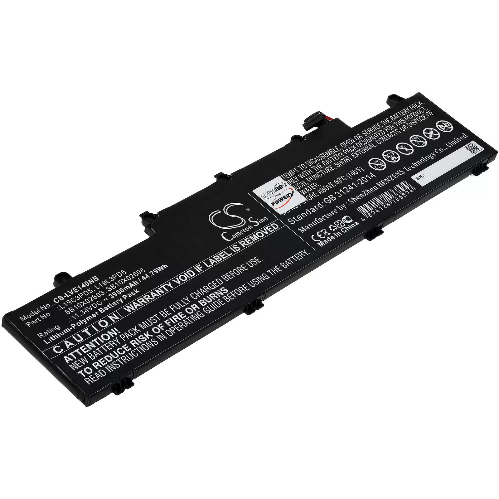 Akku passend für Laptop Lenovo ThinkPad E14 Gen.2, Typ L19L3PD5