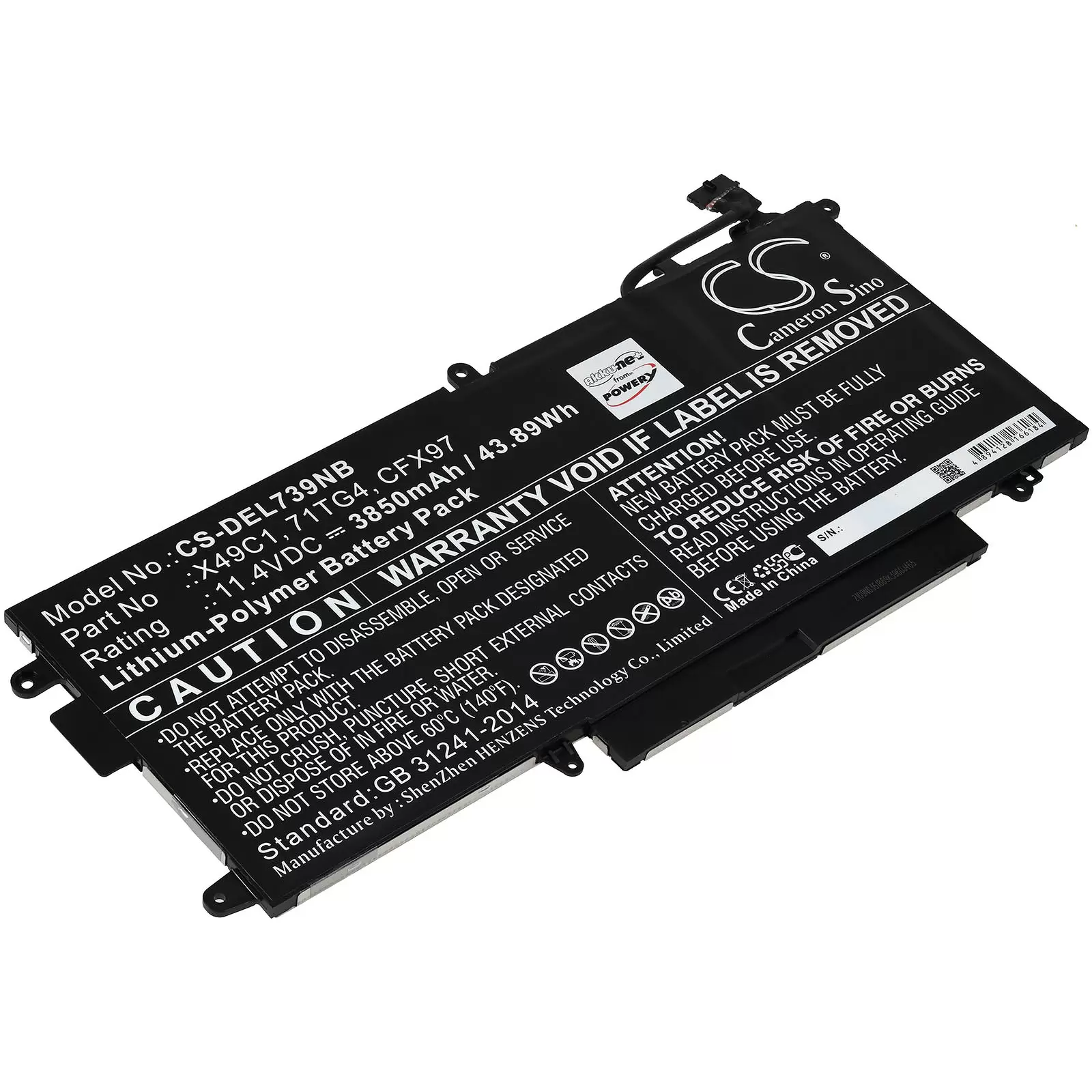 Akku passend für Laptop Dell Latitude 5289 2-in-1, 7390 2-in-1 Typ 71TG4 u.a. Akku passend für Laptop Dell Latitude 5289 2-in-1, 7390 2-in-1 Typ 71TG4 u.a.