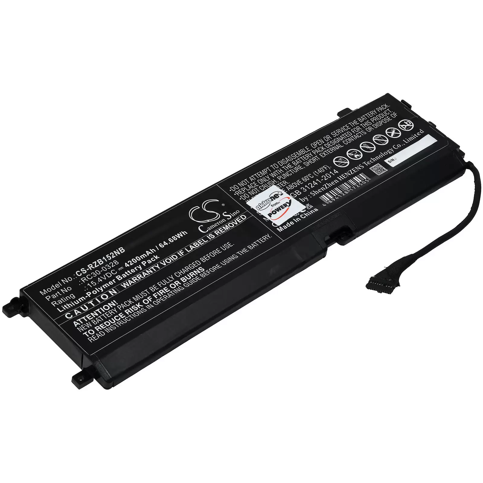 Akku passend für Gaming-Laptop Razer Blade 15 2020, 15 2021, RZ09-0328, Typ RC30-0328 Akku passend für Gaming-Laptop Razer Blade 15 2020, 15 2021, RZ09-0328, Typ RC30-0328