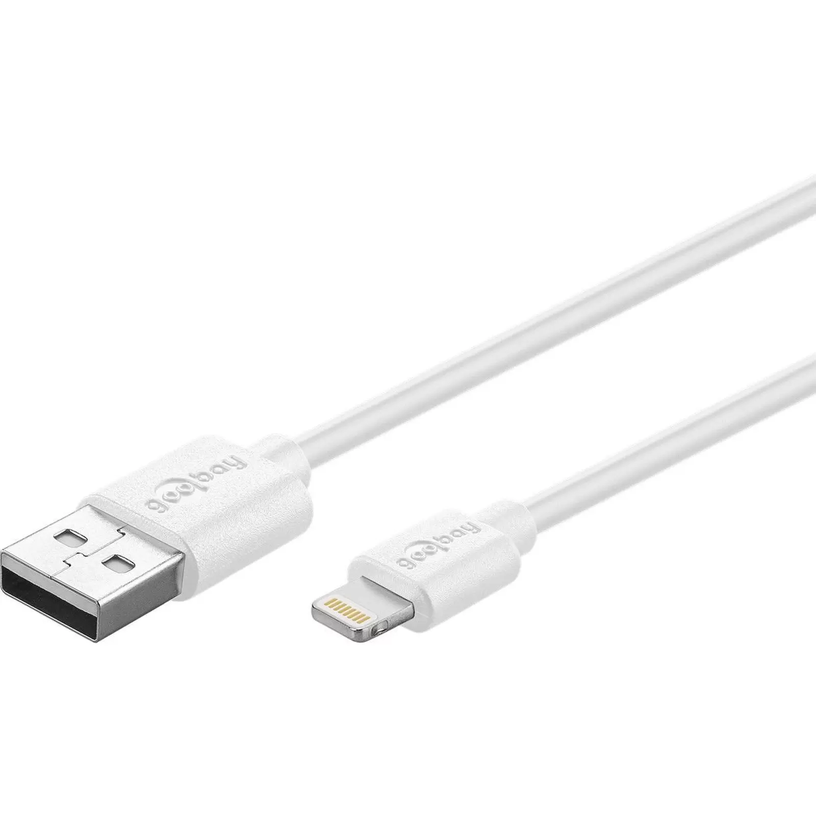 goobay Lightning MFi / USB Sync- und Ladekabel für Apple iPhone/iPad Weiß