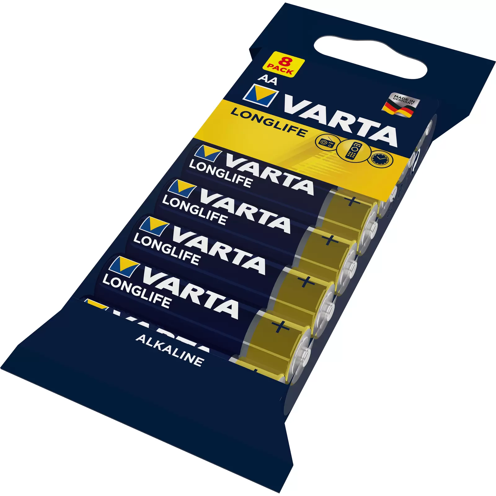 Varta Longlife Extra Alkaline AA-Mignon Batterie 8er Folienpack