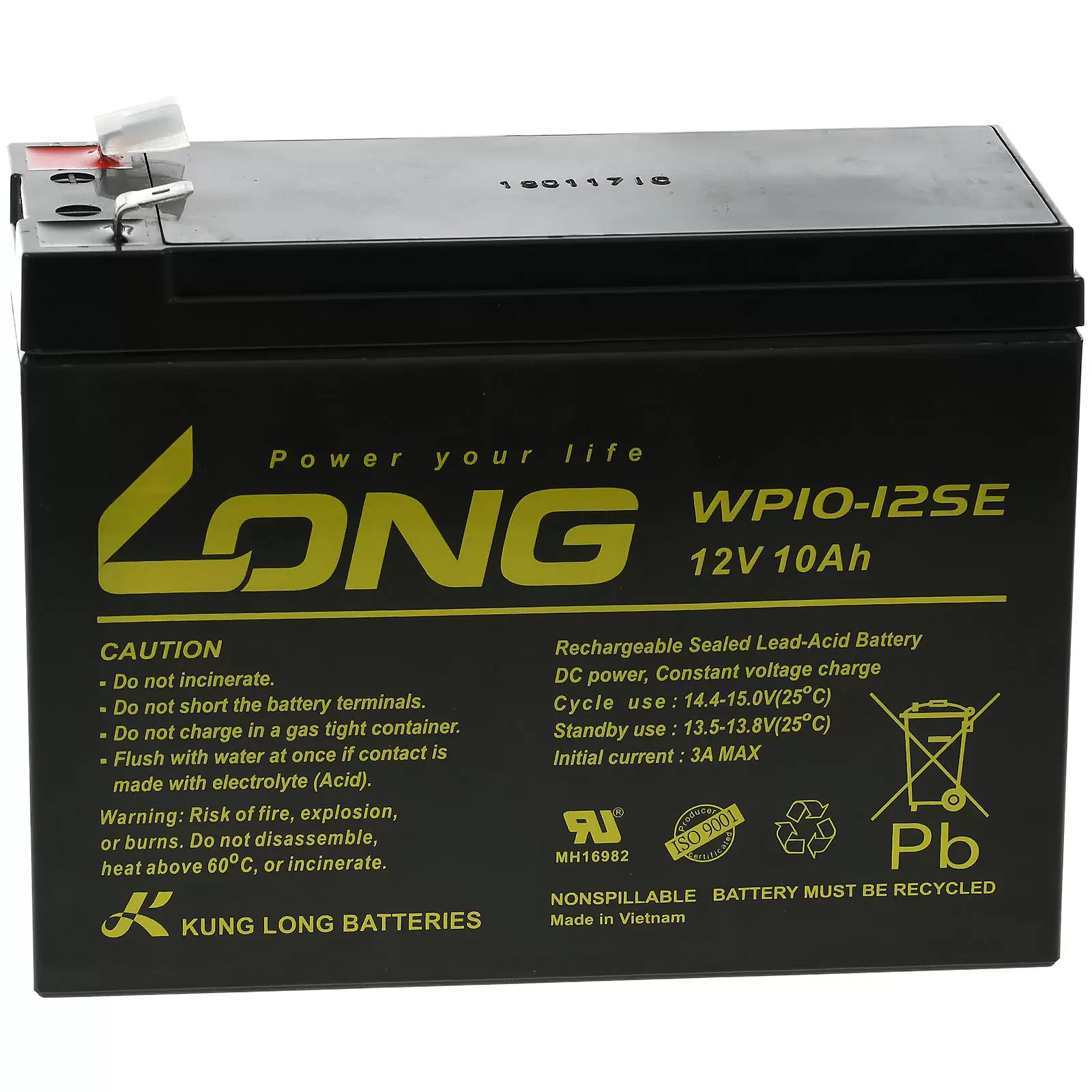 KungLong Bleiakku WP10-12SE 12 Volt 10Ah zyklenfest KungLong Bleiakku WP10-12SE 12 Volt 10Ah zyklenfest