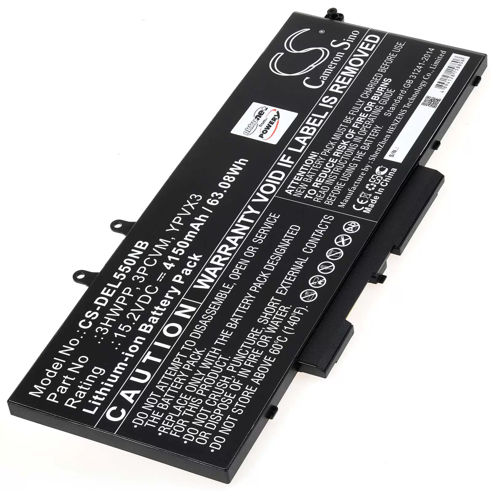 Akku passend für Laptop Dell Latitude 5401, Latitude 14 5410, Typ 3HWPP Akku passend für Laptop Dell Latitude 5401, Latitude 14 5410, Typ 3HWPP