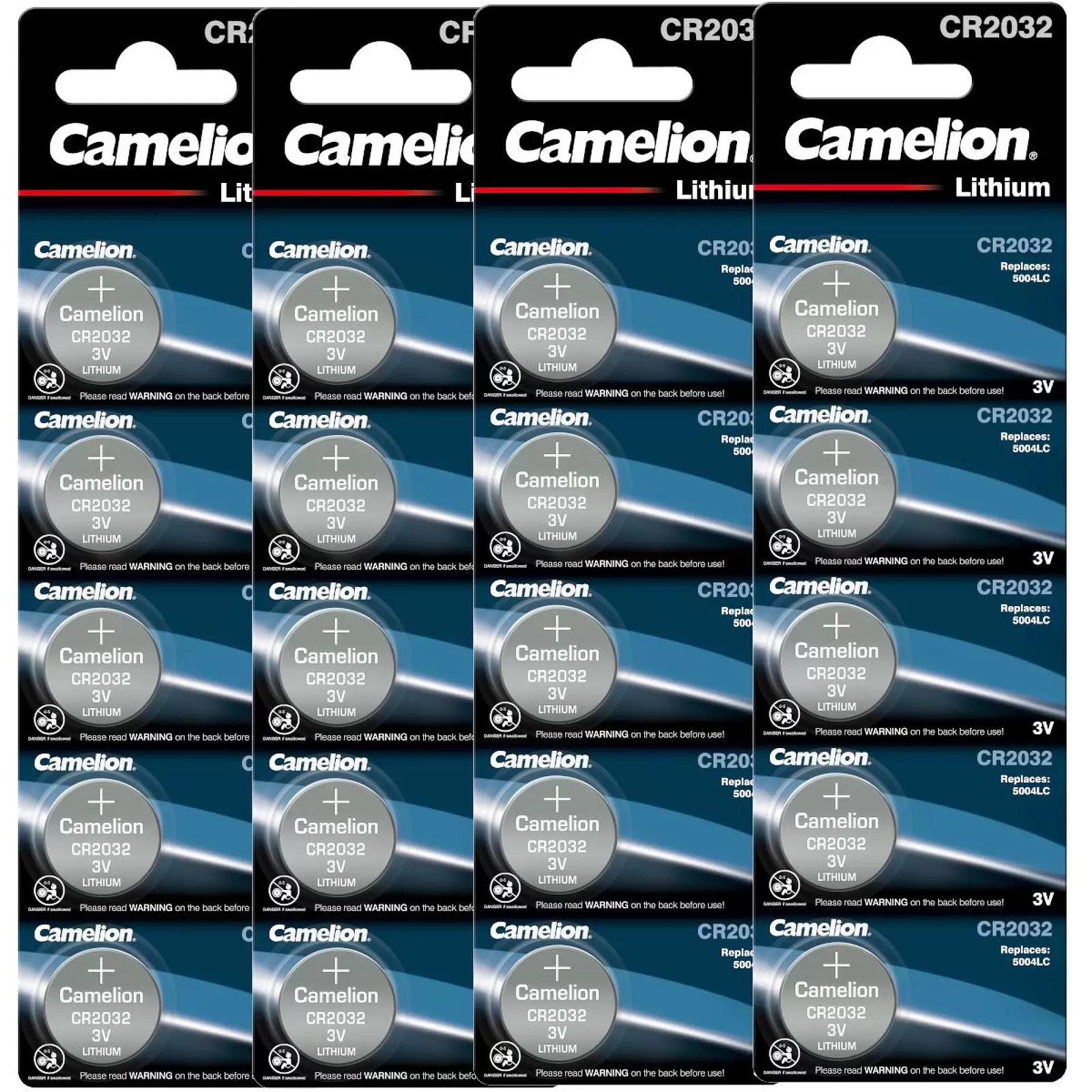 20x Lithium Knopfzelle, Batterie Camelion CR2032 z.B. für Uhren 4x 5er Blister
