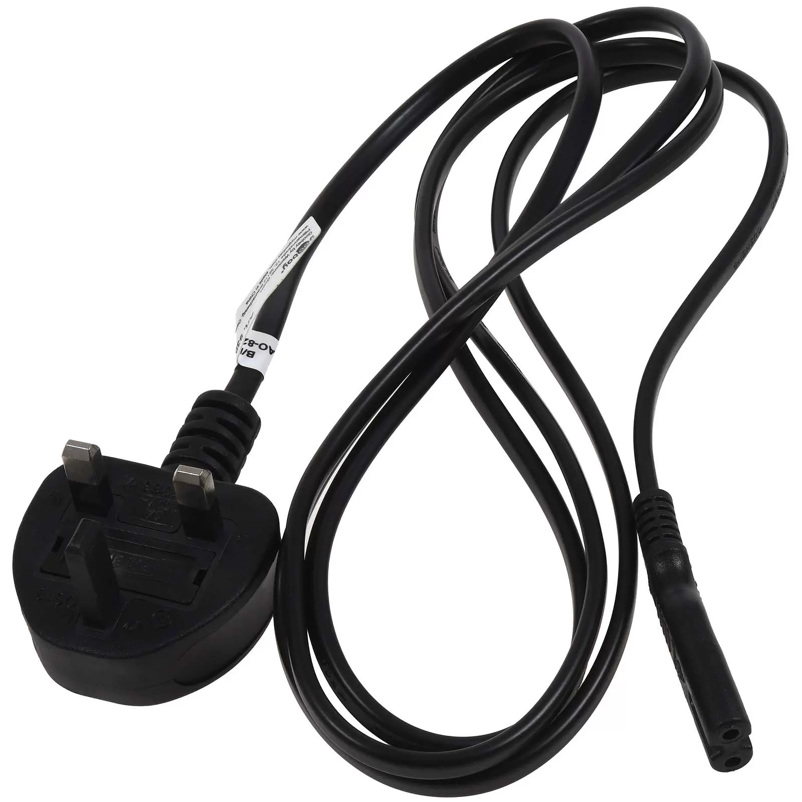 UK 3-pin Anschluss Kabel, UK-Stecker Typ C, 1,8 m Schwarz