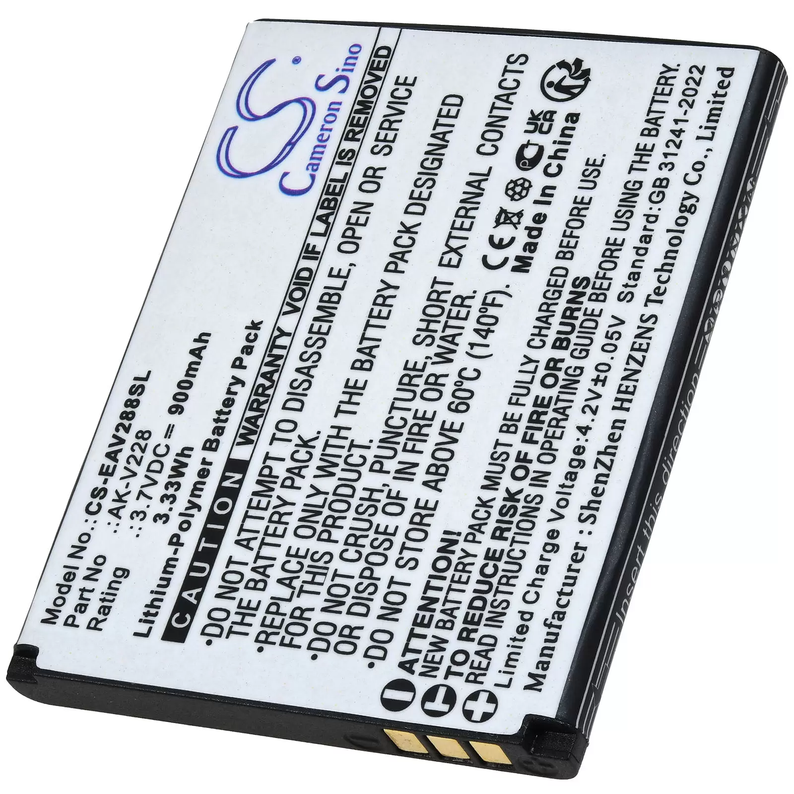 Akku passend für Seniorenhandy Emporia JOY V288 Typ AK-V228