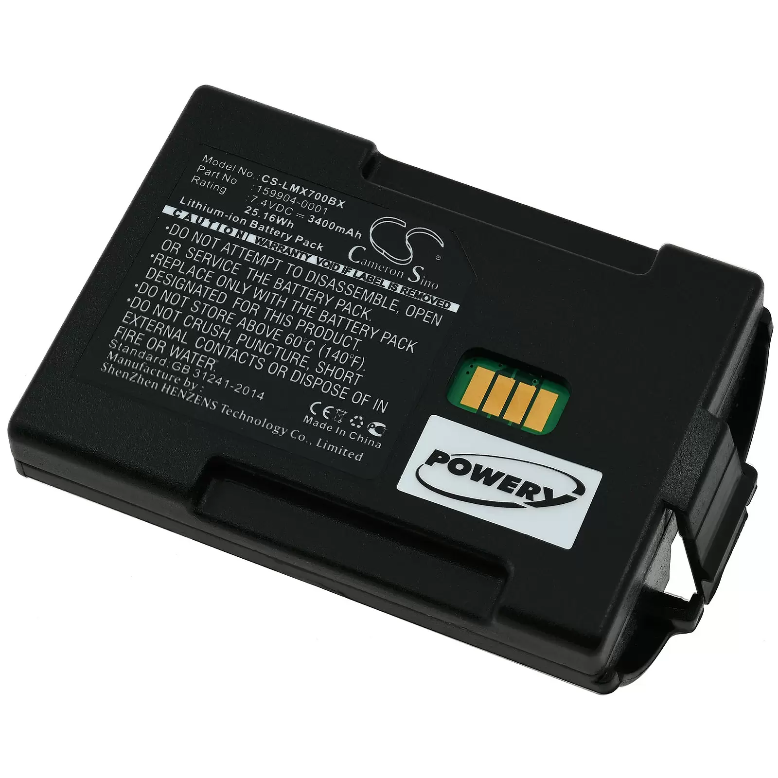 Powerakku für Barcode-Scanner LXE MX7/ Typ MX7A380BATT