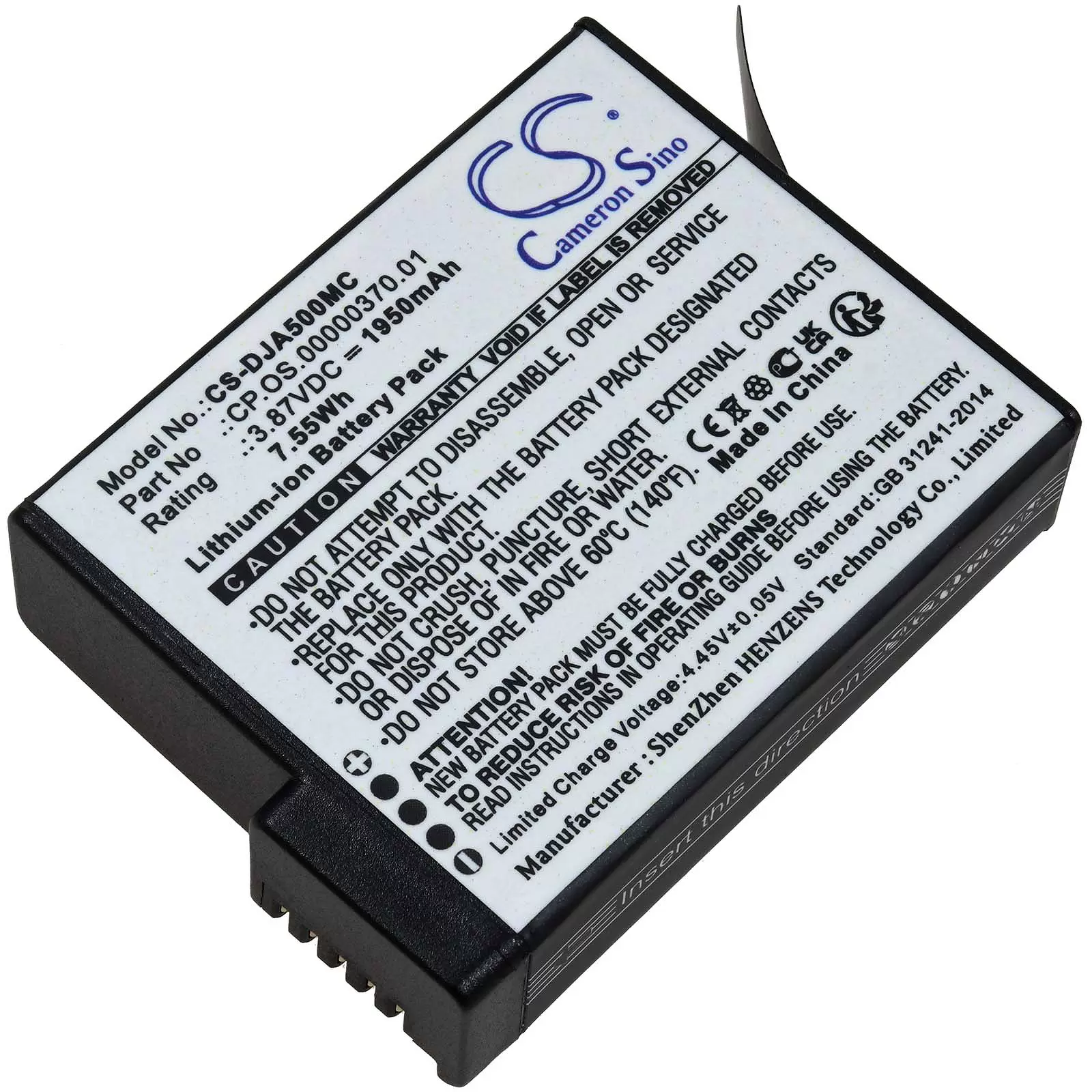 Akku passend für Kamera DJI Osmo Action 5 Typ CP.OS.00000370.01 Akku passend für Kamera DJI Osmo Action 5 Typ CP.OS.00000370.01