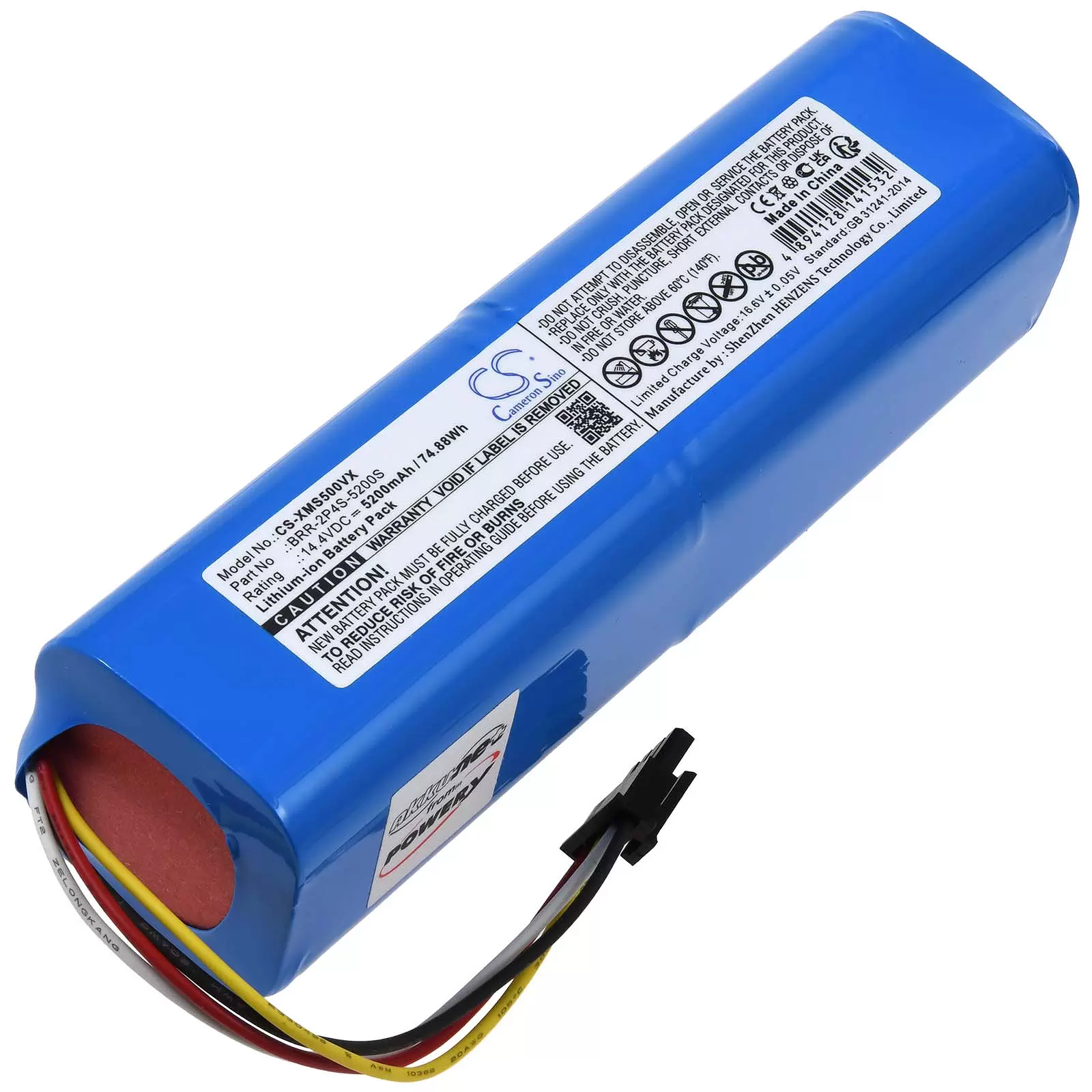 Akku für Saugroboter Xiaomi MiJia Roborock S50 / MiJia Roborock S51 / Typ BRR-2P4S-5200S Akku für Saugroboter Xiaomi MiJia Roborock S50 / MiJia Roborock S51 / Typ BRR-2P4S-5200S
