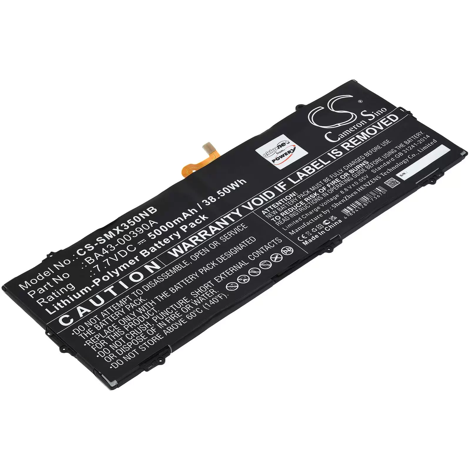 Akku passend für Laptop Samsung Chromebook 15.6, XE350XBA-K01US, Typ BA43-00390A