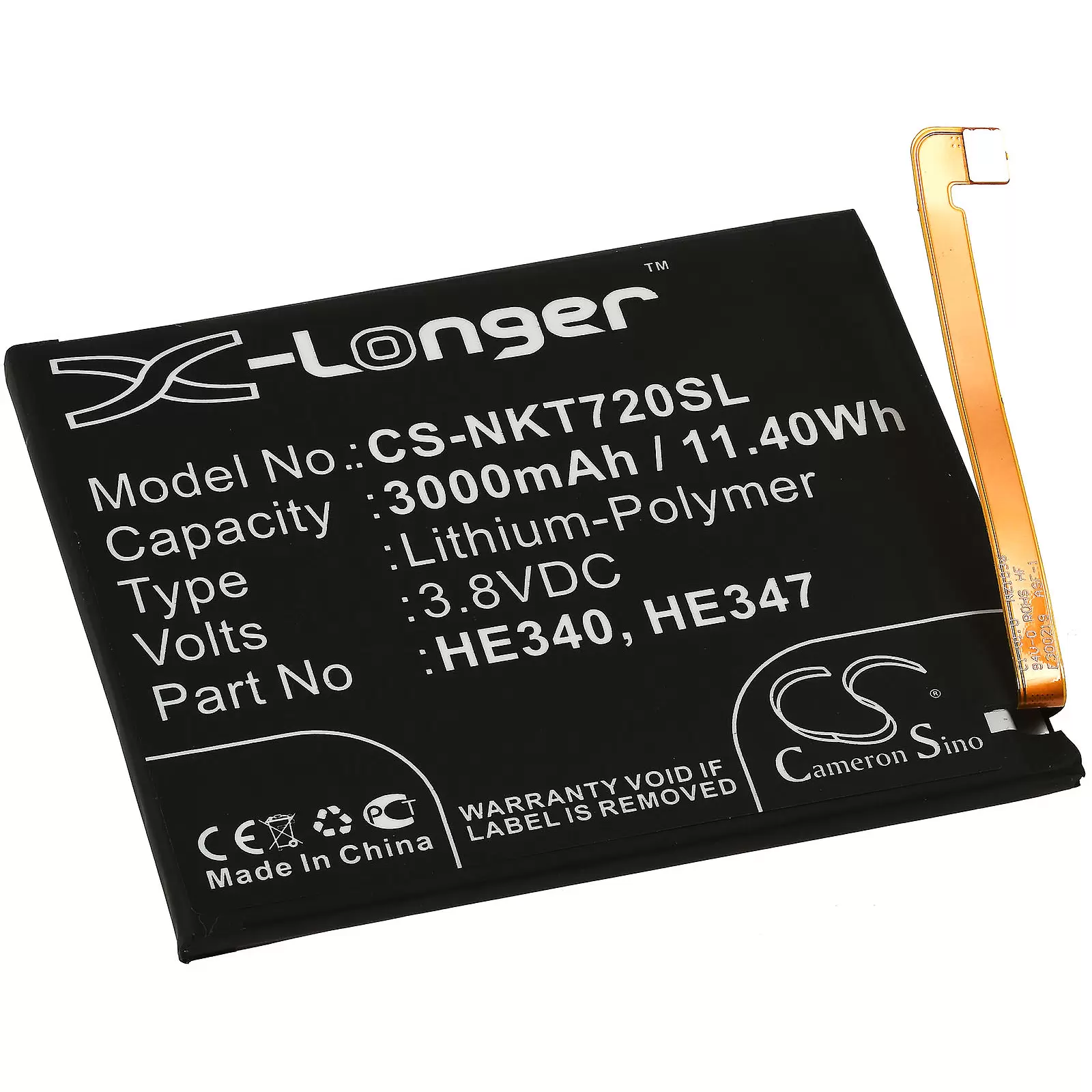 Akku passend für Handy, Smartphone Nokia 7.1 / TA-1041 / Typ HE340 u.a. Akku passend für Handy, Smartphone Nokia 7.1 / TA-1041 / Typ HE340 u.a.