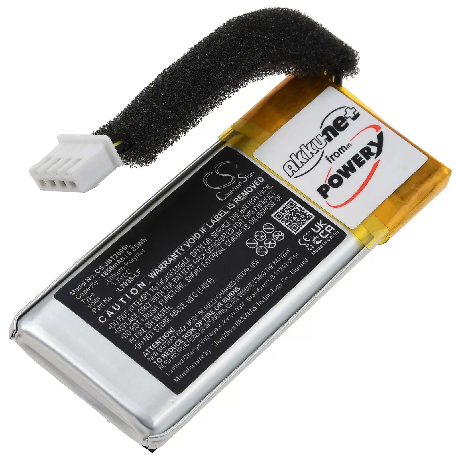 Akku passend für Bluetooth Lautsprecher JBL Tuner AM0304 Typ L0738-LF Akku passend für Bluetooth Lautsprecher JBL Tuner AM0304 Typ L0738-LF