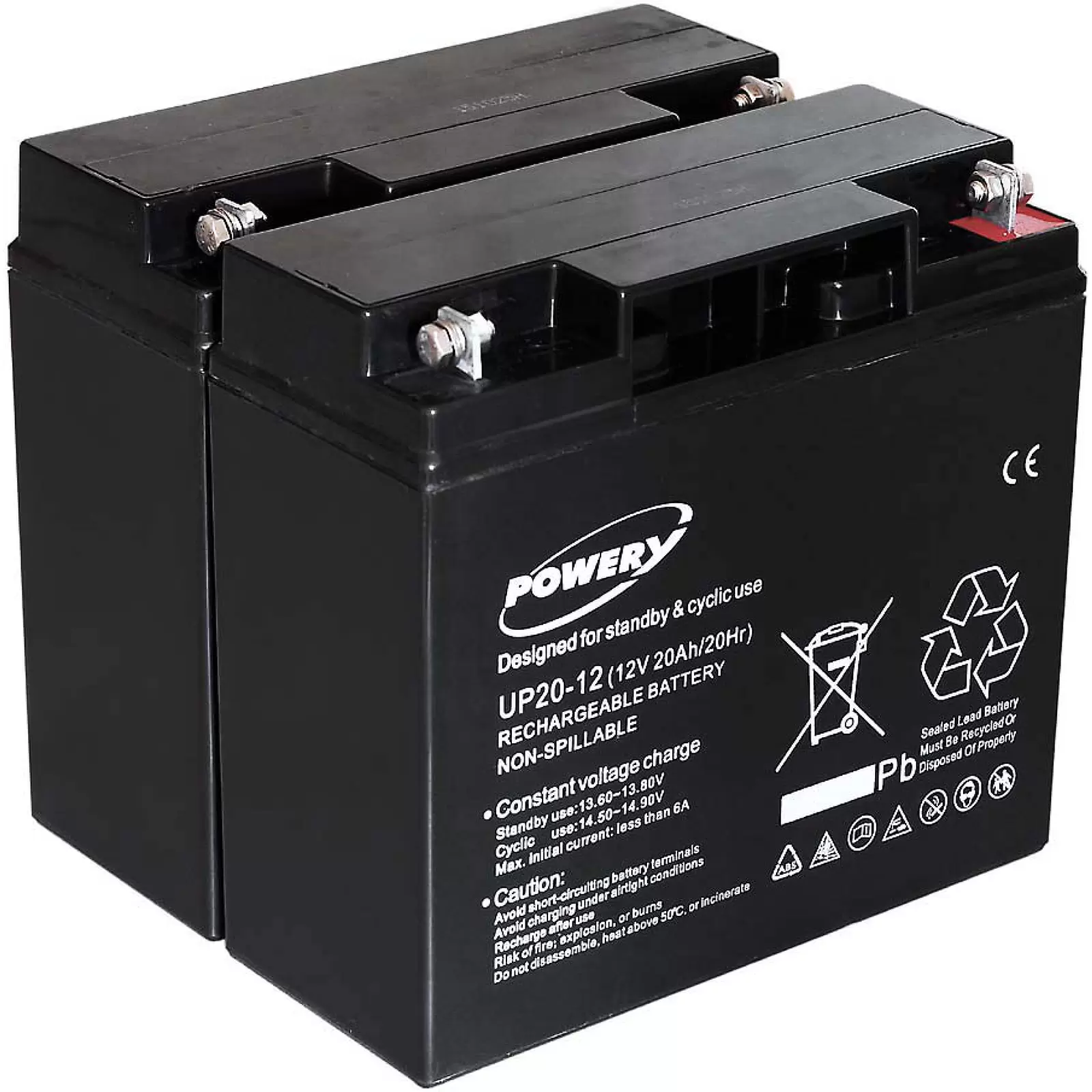 Powery Blei-Gel Akku für USV APC Smart-UPS RBC7 20Ah (ersetzt auch 18Ah) Powery Blei-Gel Akku für USV APC Smart-UPS RBC7 20Ah (ersetzt auch 18Ah)