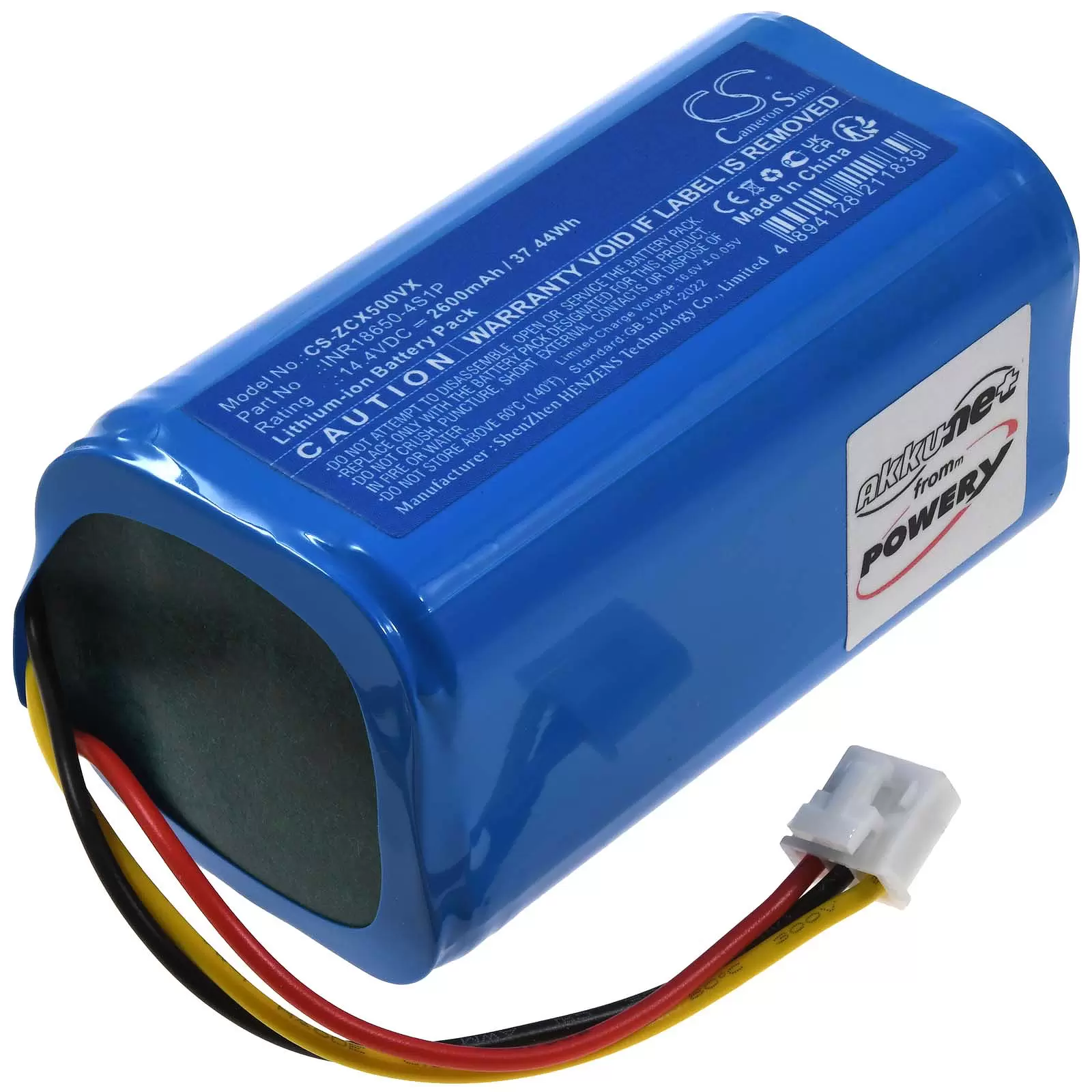 Akku passend für Saugroboter EZIclean Aqua connect X550 X650 X600 Typ INR18650-4S1P Akku passend für Saugroboter EZIclean Aqua connect X550 X650 X600 Typ INR18650-4S1P