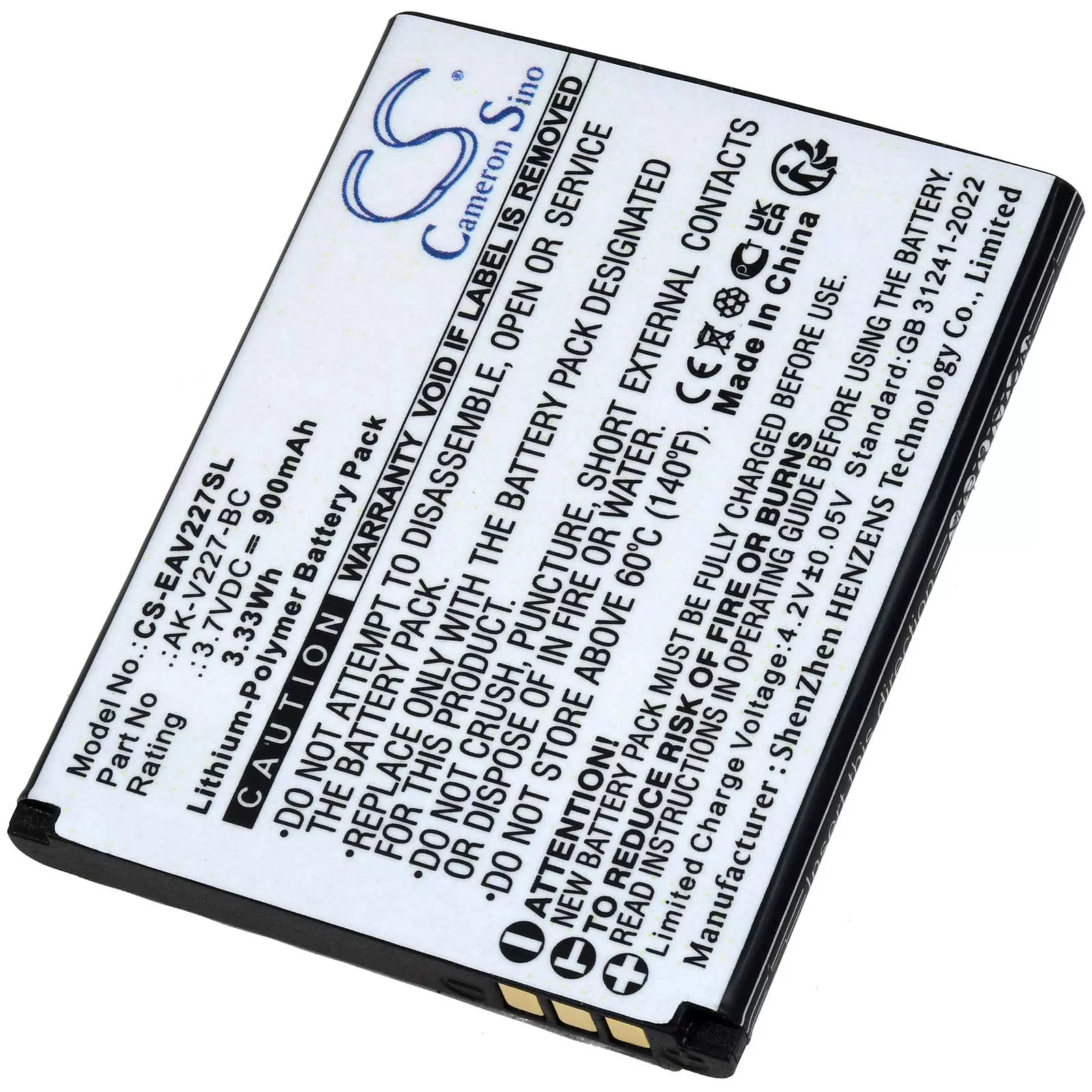 Akku passend für Seniorenhandy Emporia SIMPLICITY V227 Typ AK-V227-BC